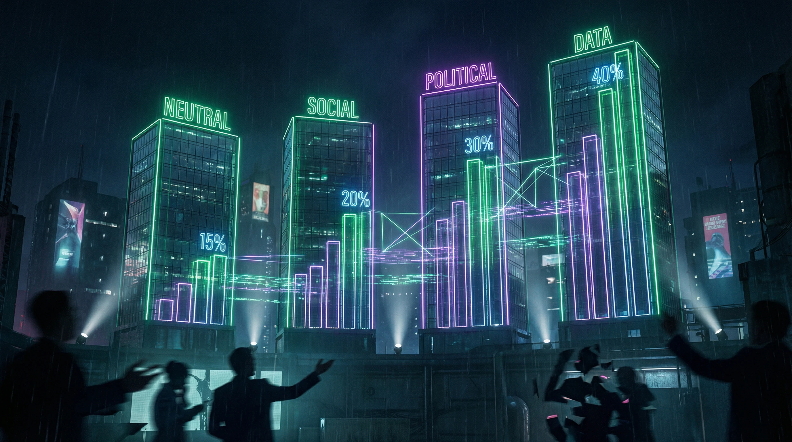 Infographic showing percentage distribution of ad hominem attacks across different discussion types