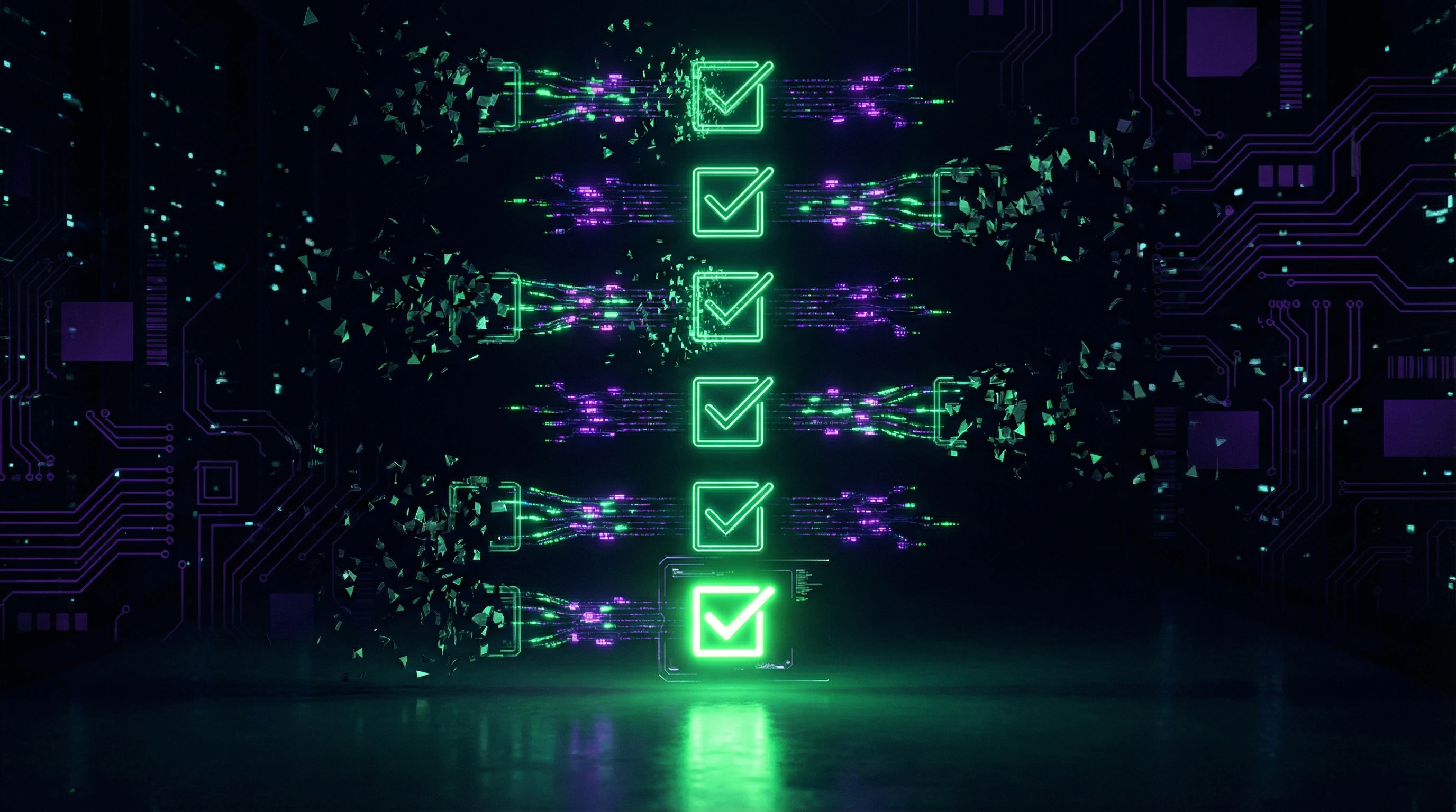 Visual checklist of seven illuminated points for testing an argument for ad hominem