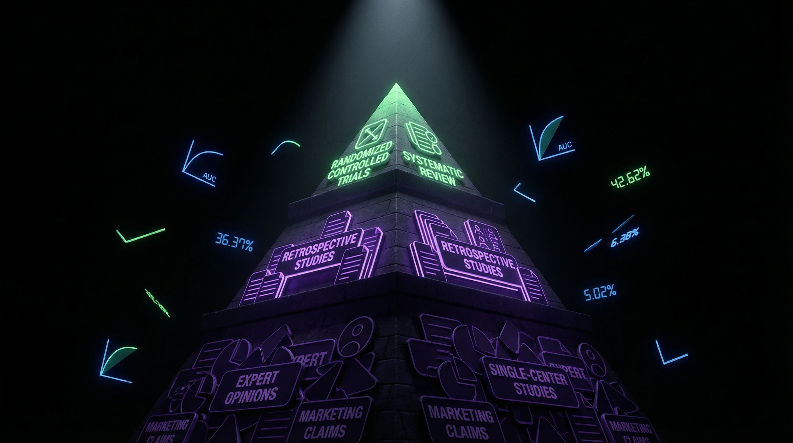 Evidence-based medicine pyramid as applied to medical AI system research