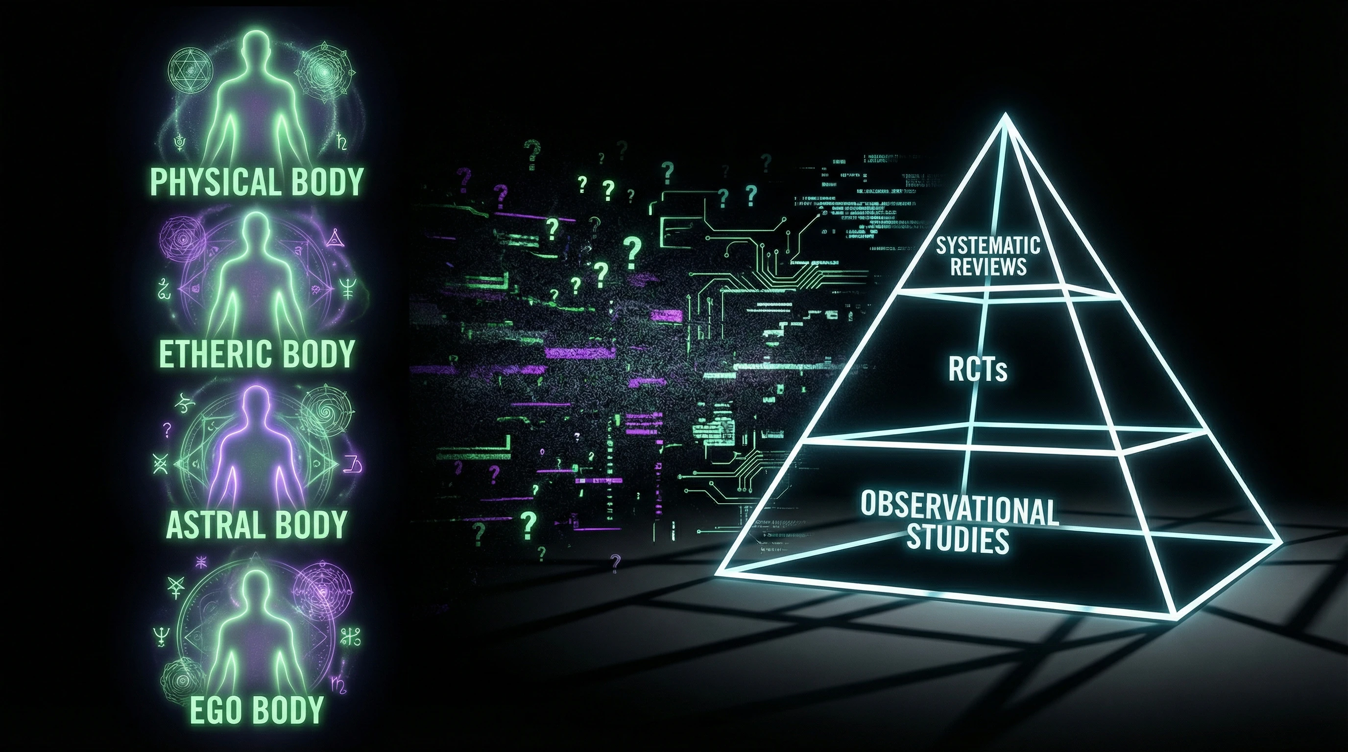 Conceptual diagram of the gap between the philosophical foundations of anthroposophic medicine and the requirements of evidence-based medicine
