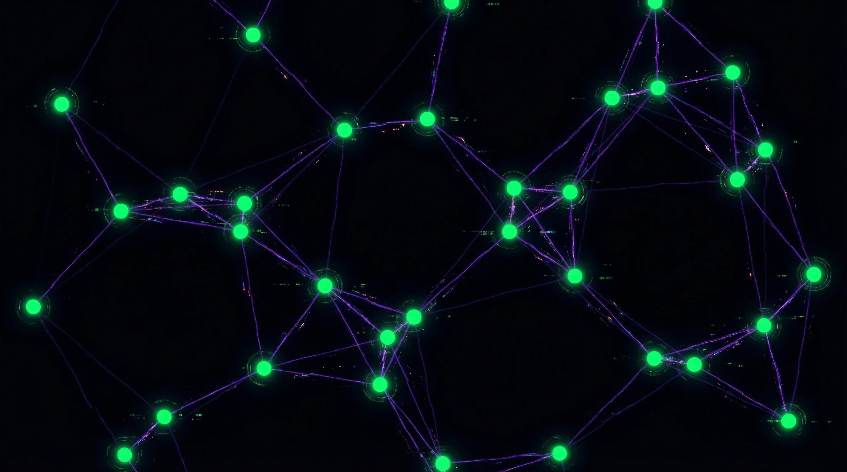 Visualization of decentralized network structure without central command node