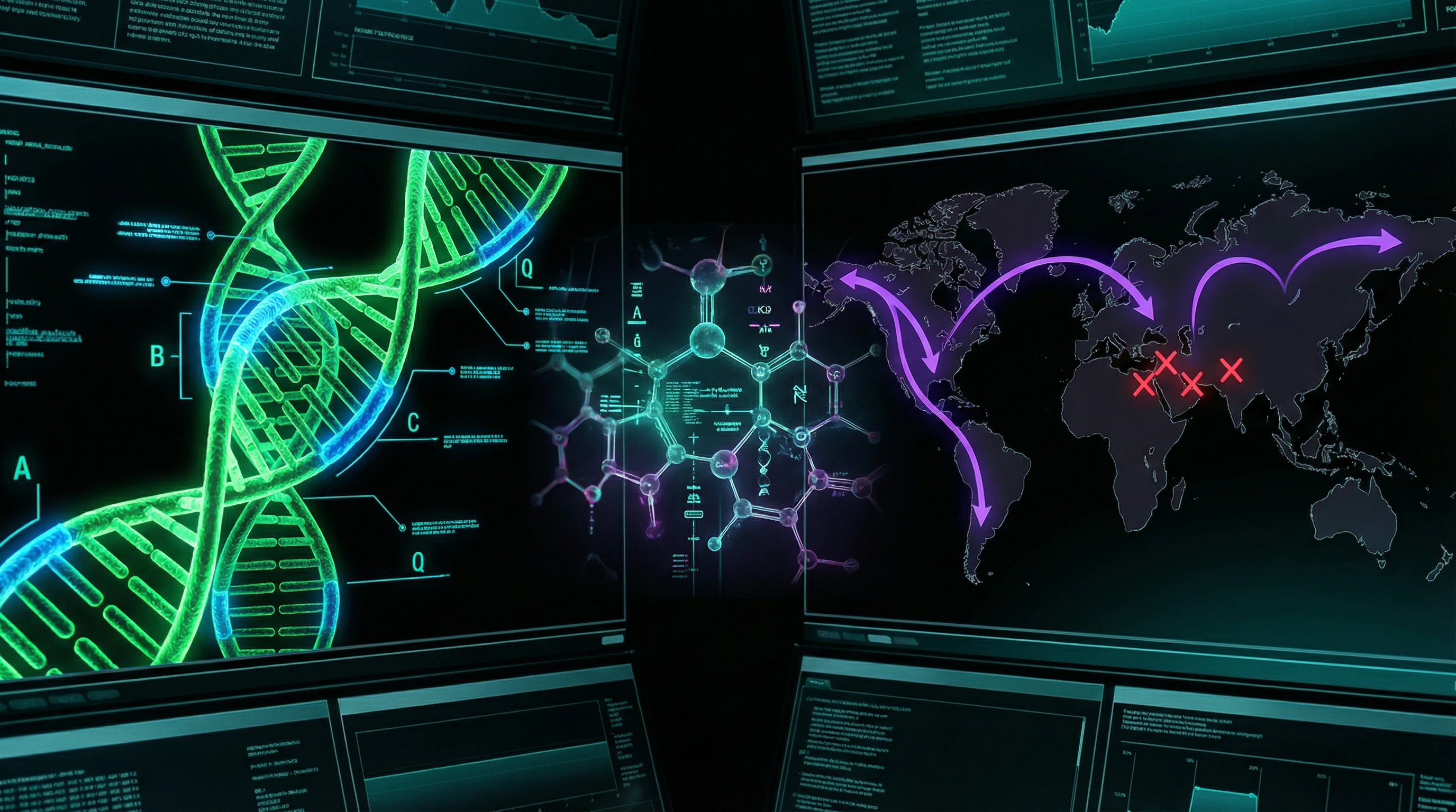 Visualización de marcadores genéticos de nativos americanos con origen asiático