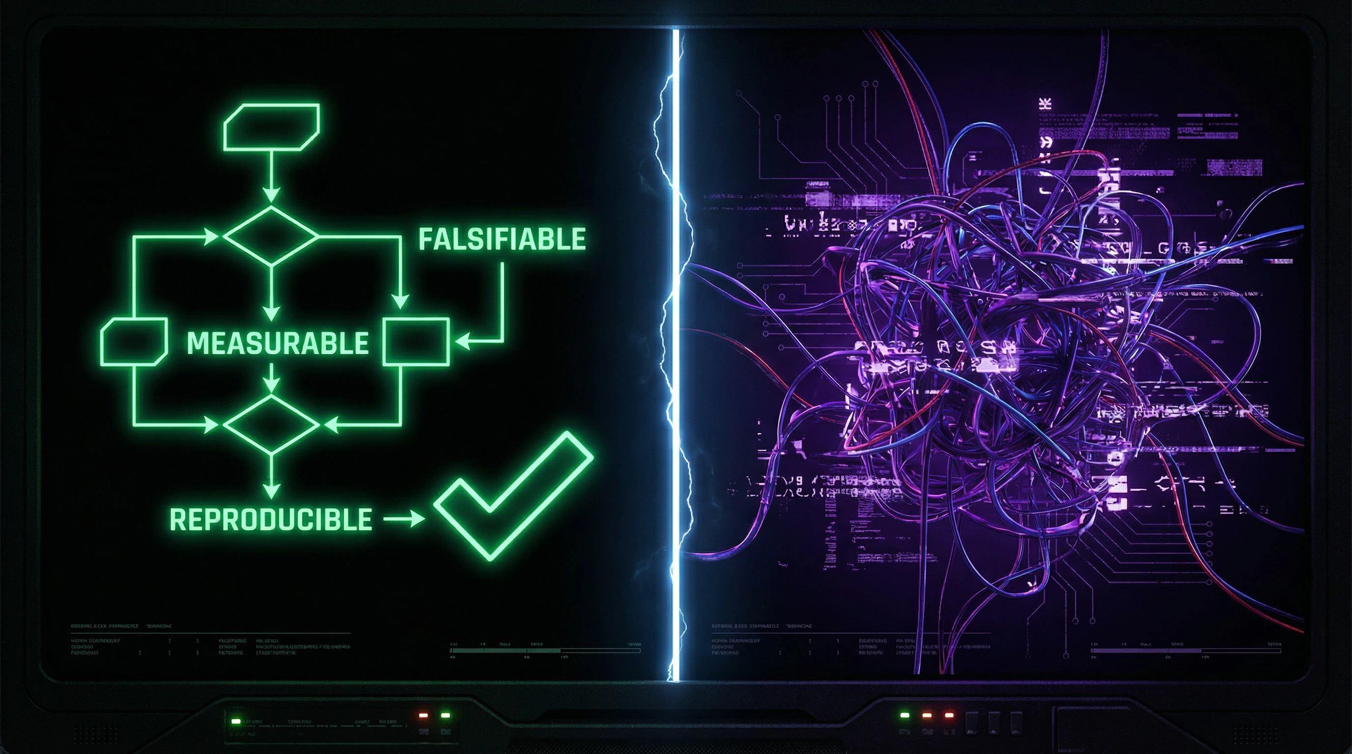 Визуализация границы между научной гипотезой и псевдонаучным утверждением через призму фальсифицируемости