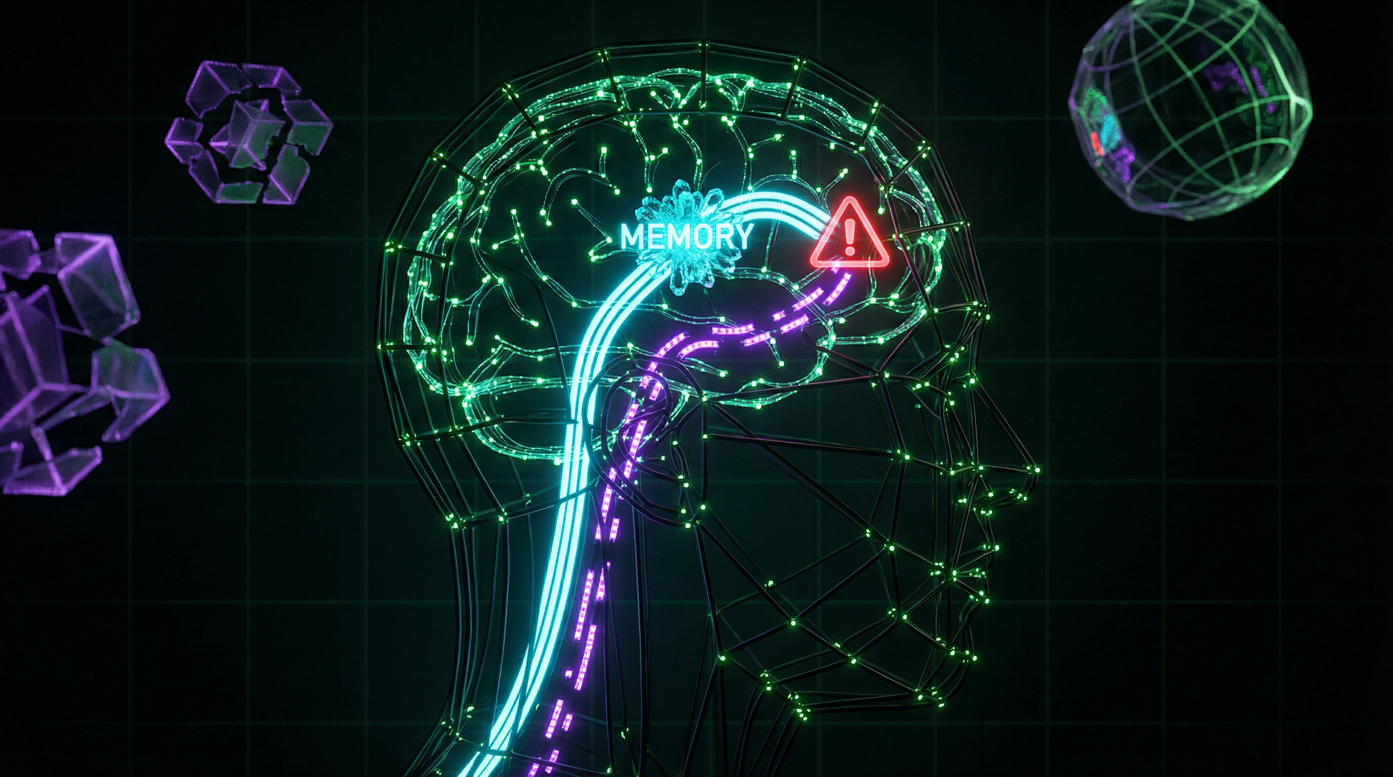 Diagram of recognition aura formation in the brain