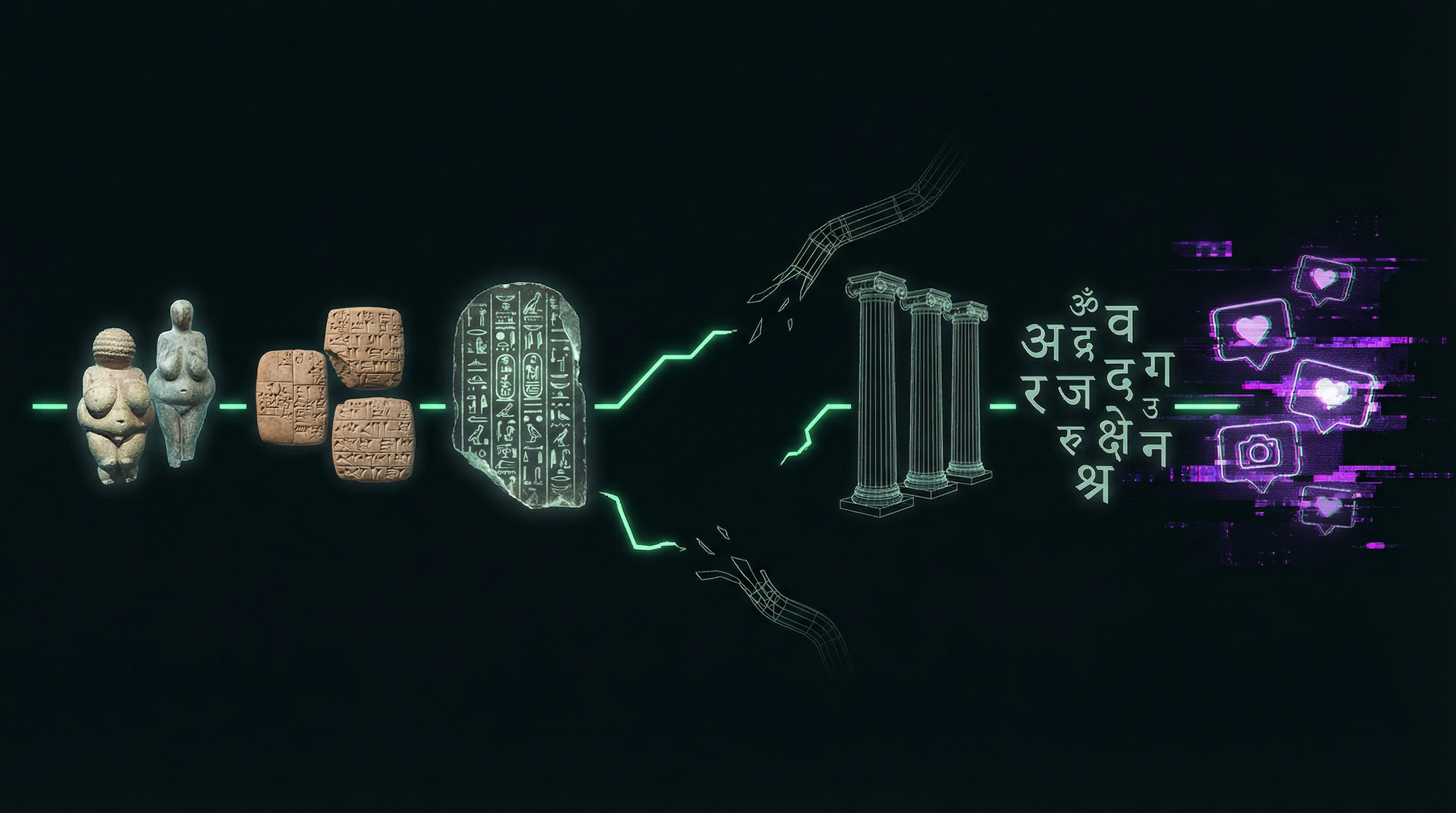 Timeline of gaps in historical continuity of feminine divine concepts