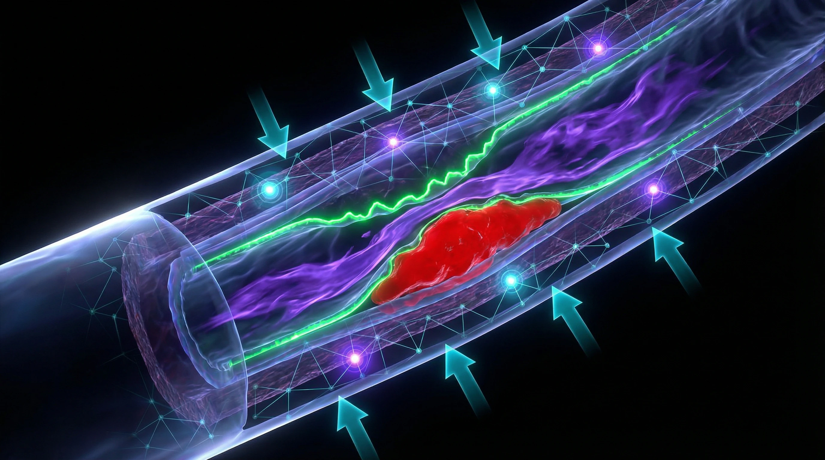 Three-dimensional visualization of cervical artery dissection with thrombus in intramural hematoma and mechanical force vectors