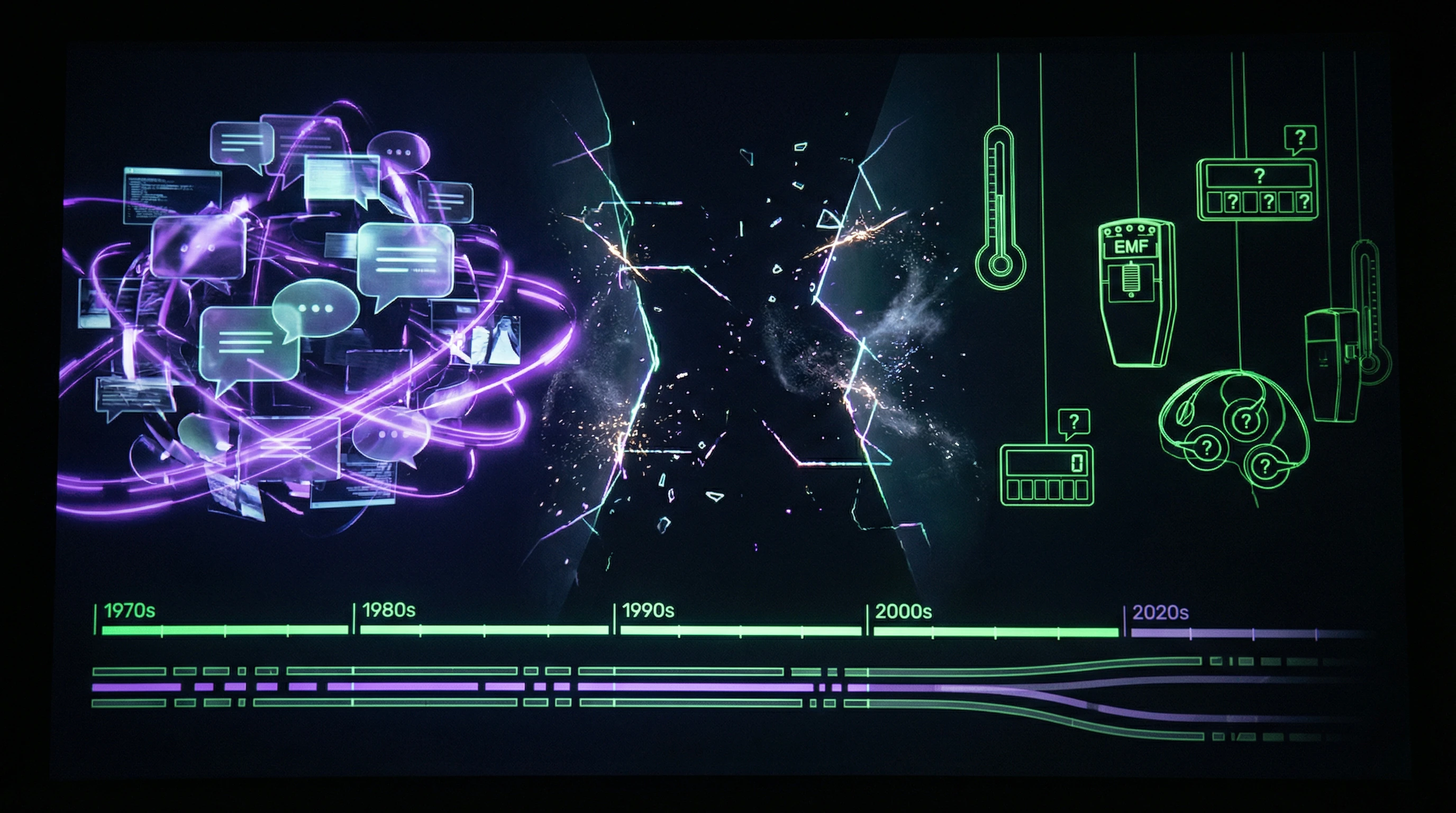 Visualization of the gap between subjective reports and objective measurements in biofield research
