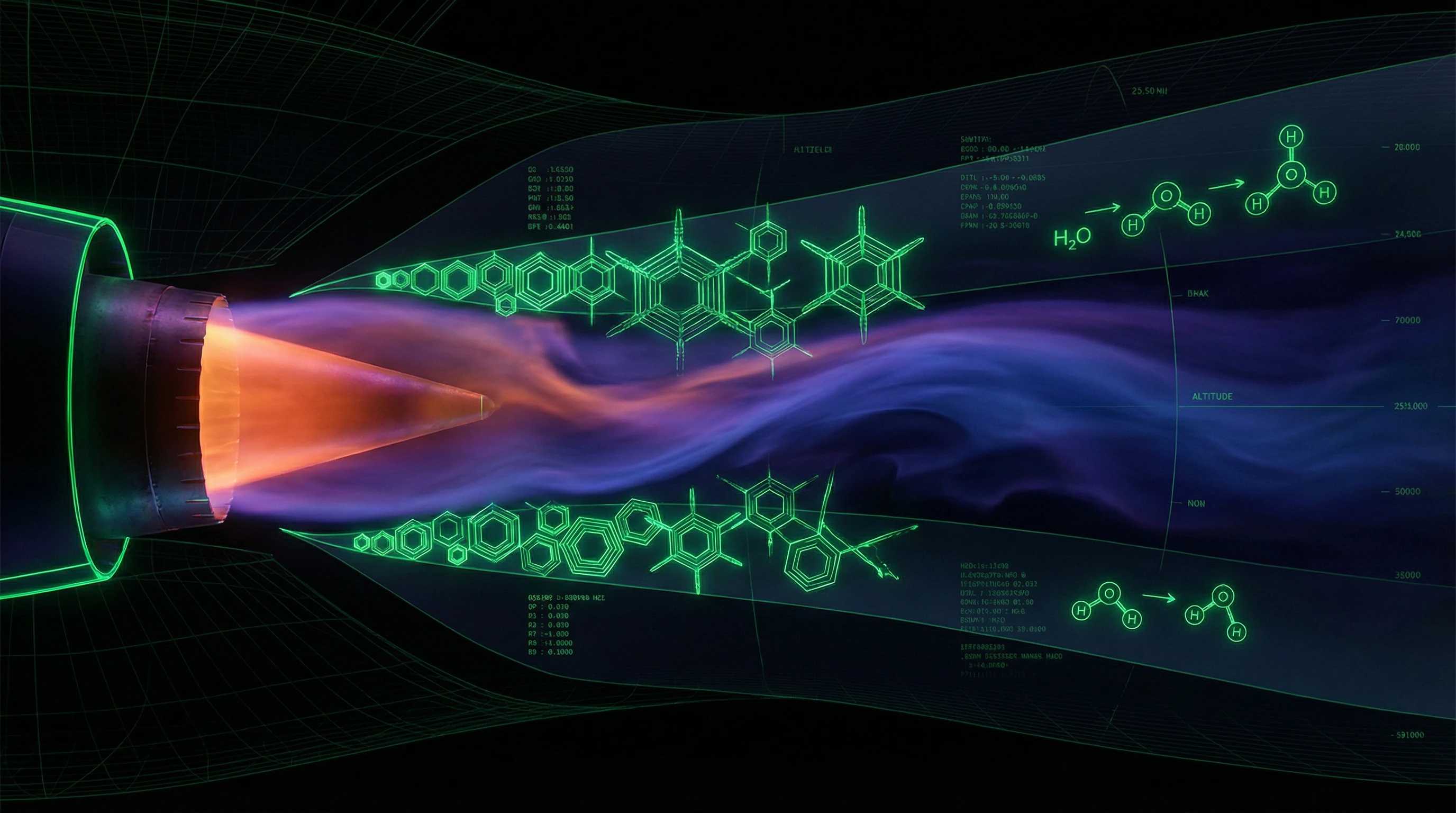 Diagram of physical processes in contrail formation
