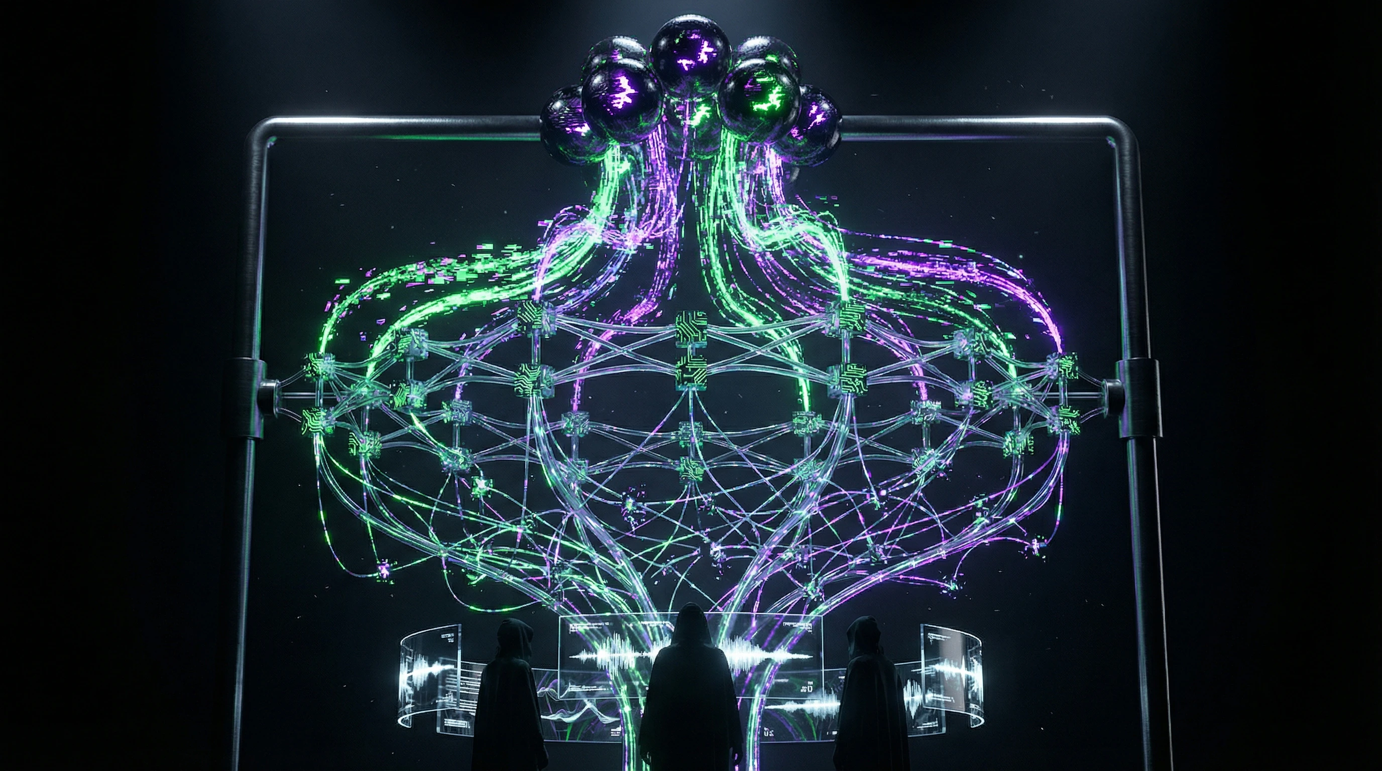 Diagram of disinformation spread through bot networks