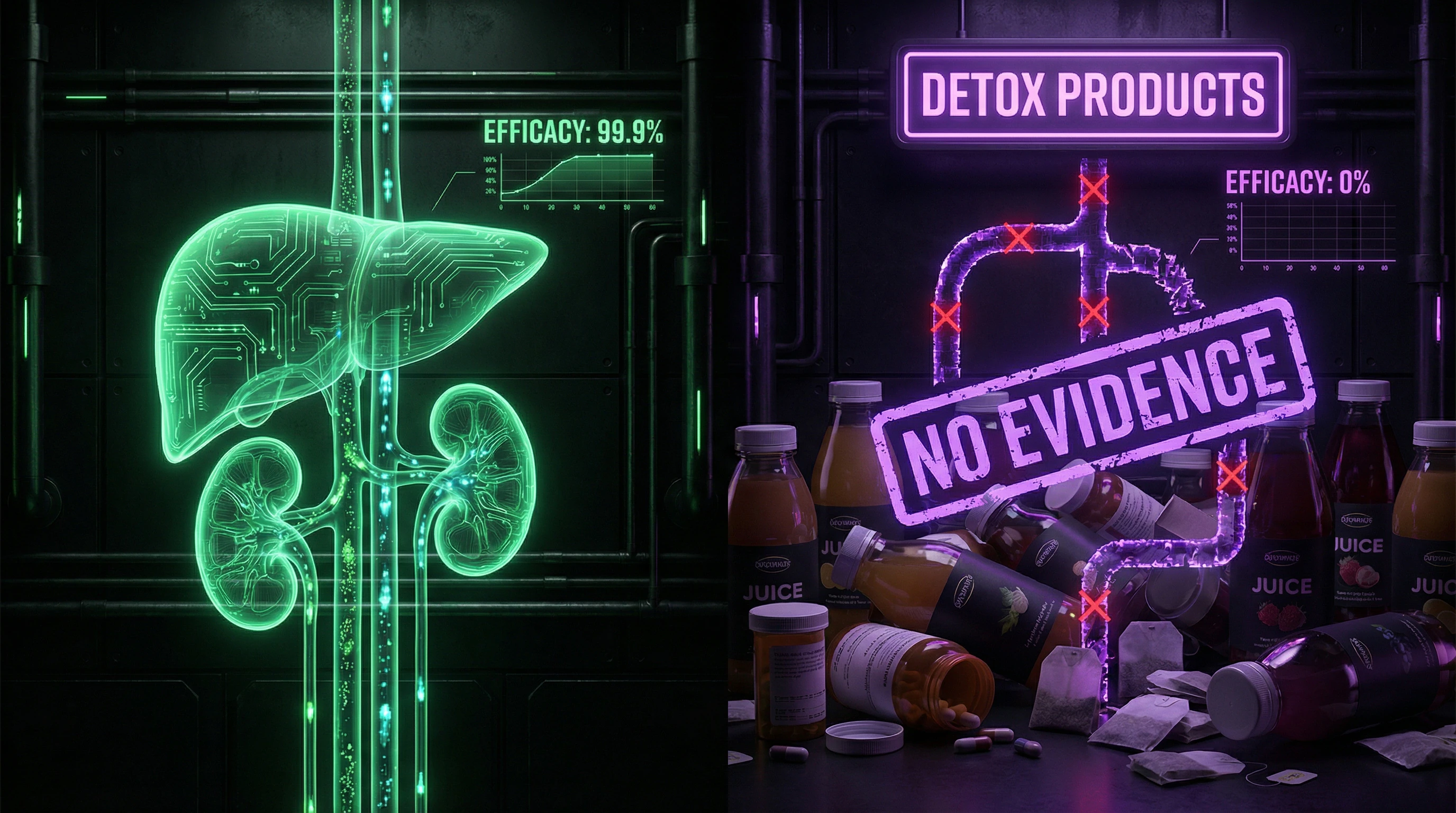 Effectiveness comparison: natural detoxification versus commercial products