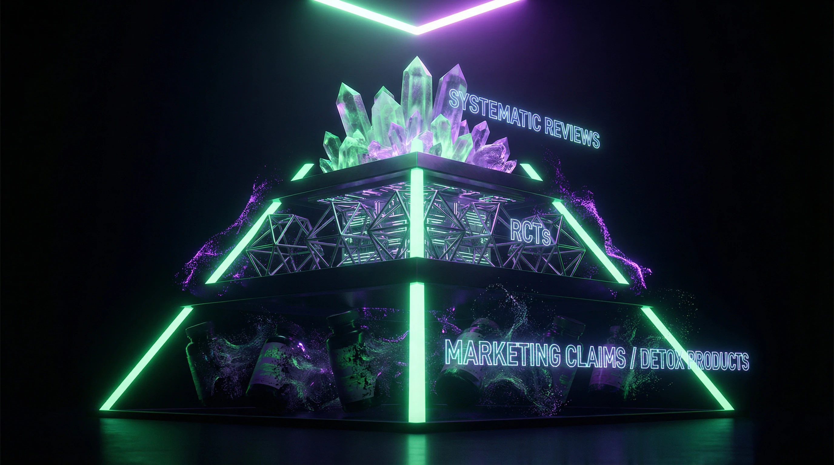 Evidence-based medicine pyramid highlighting the level of detox research