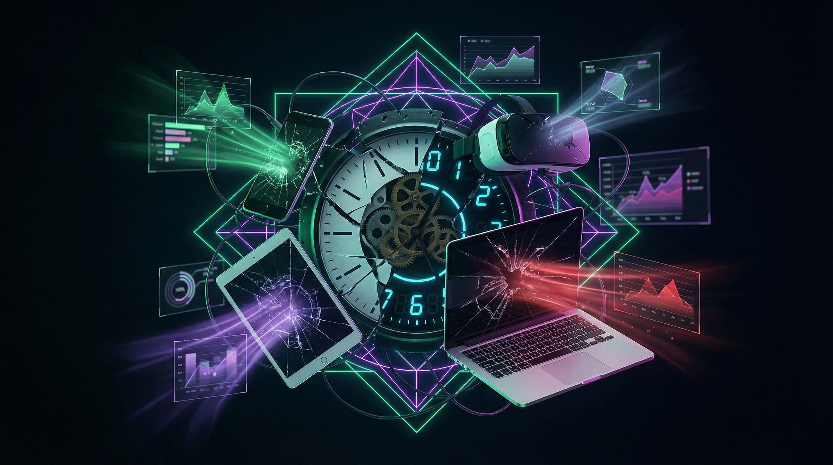 Visualisierung des methodologischen Chaos bei der Messung von Bildschirmzeit