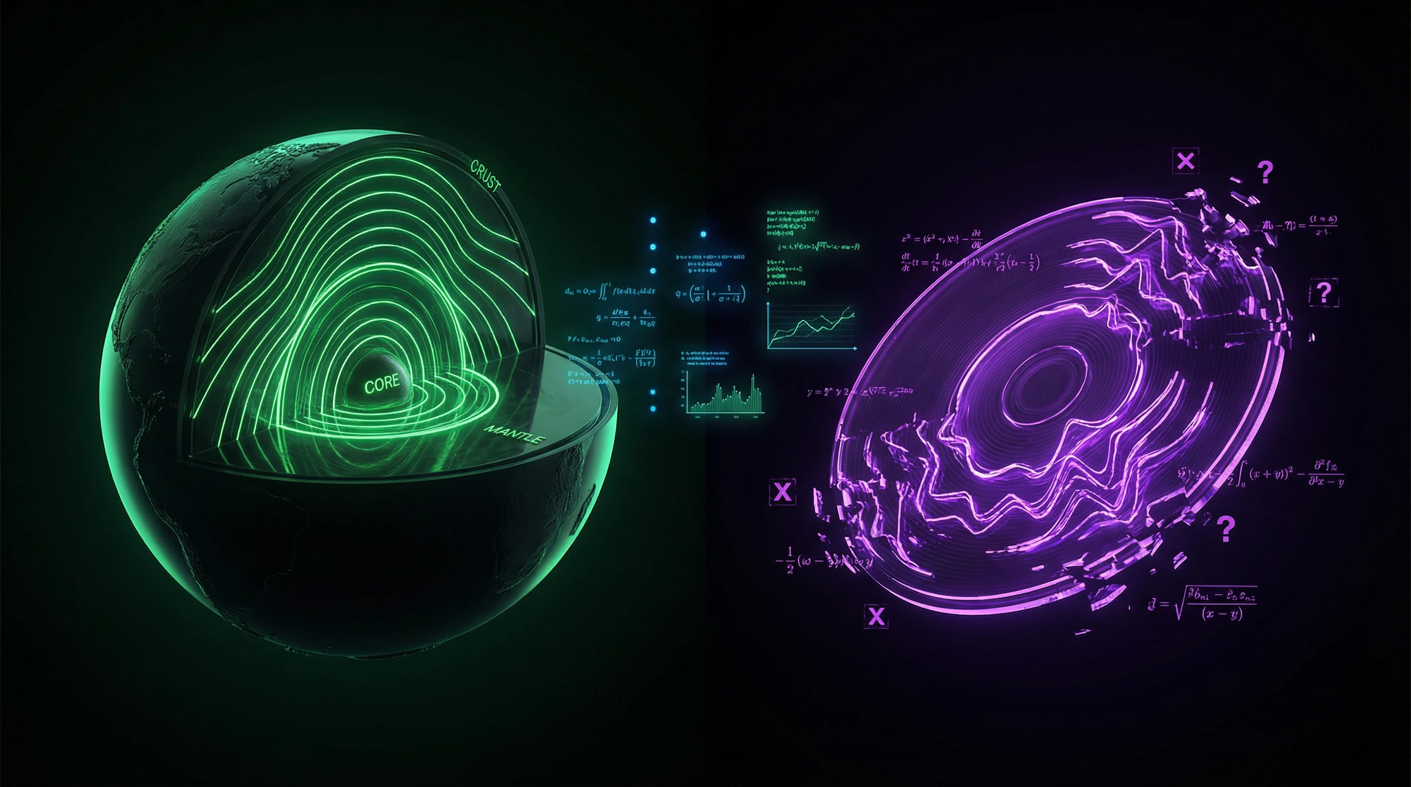 Visualization of the impossibility of seismic wave propagation in the flat model