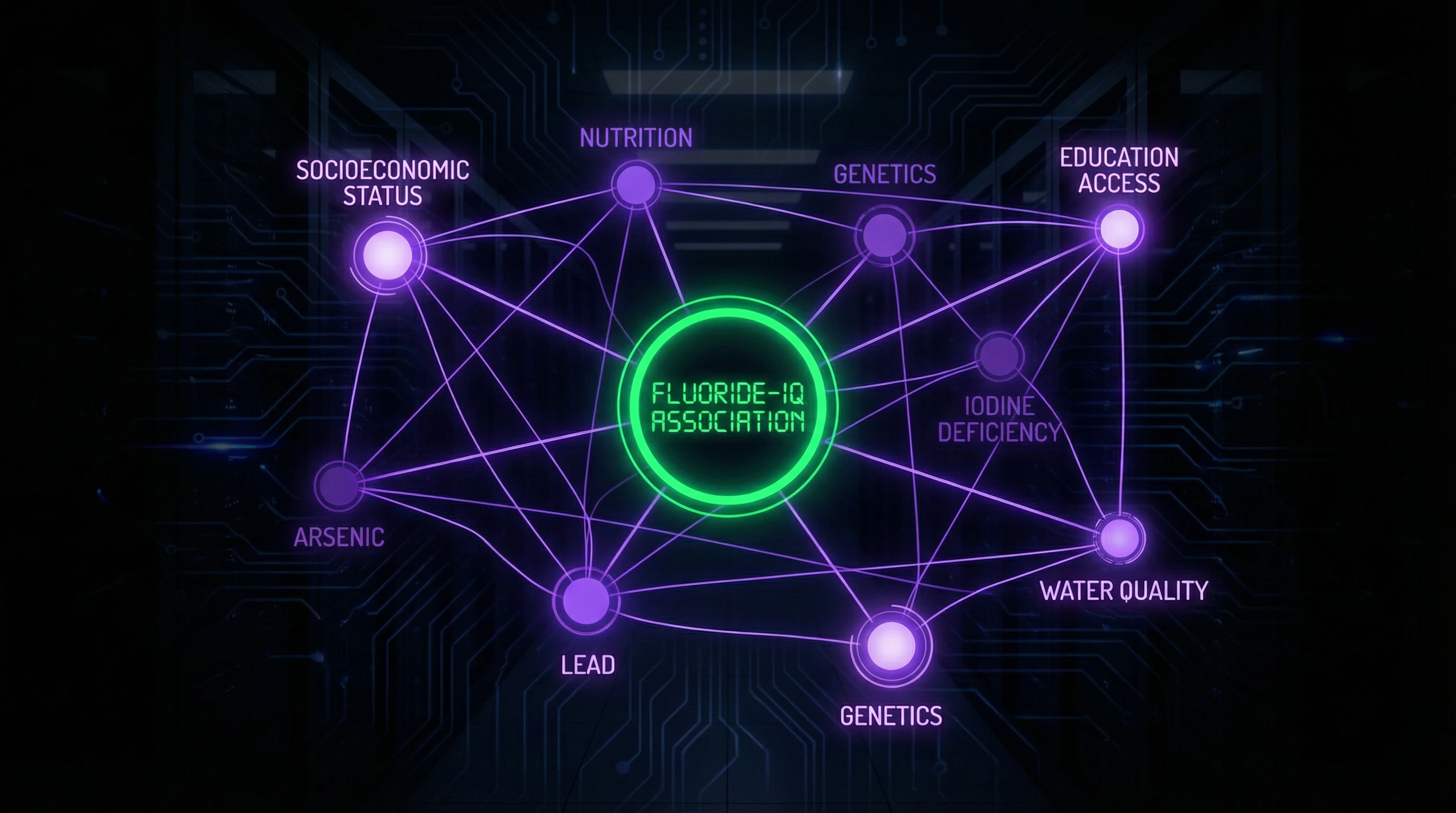 Network of potential confounders in fluoride neurotoxicity studies