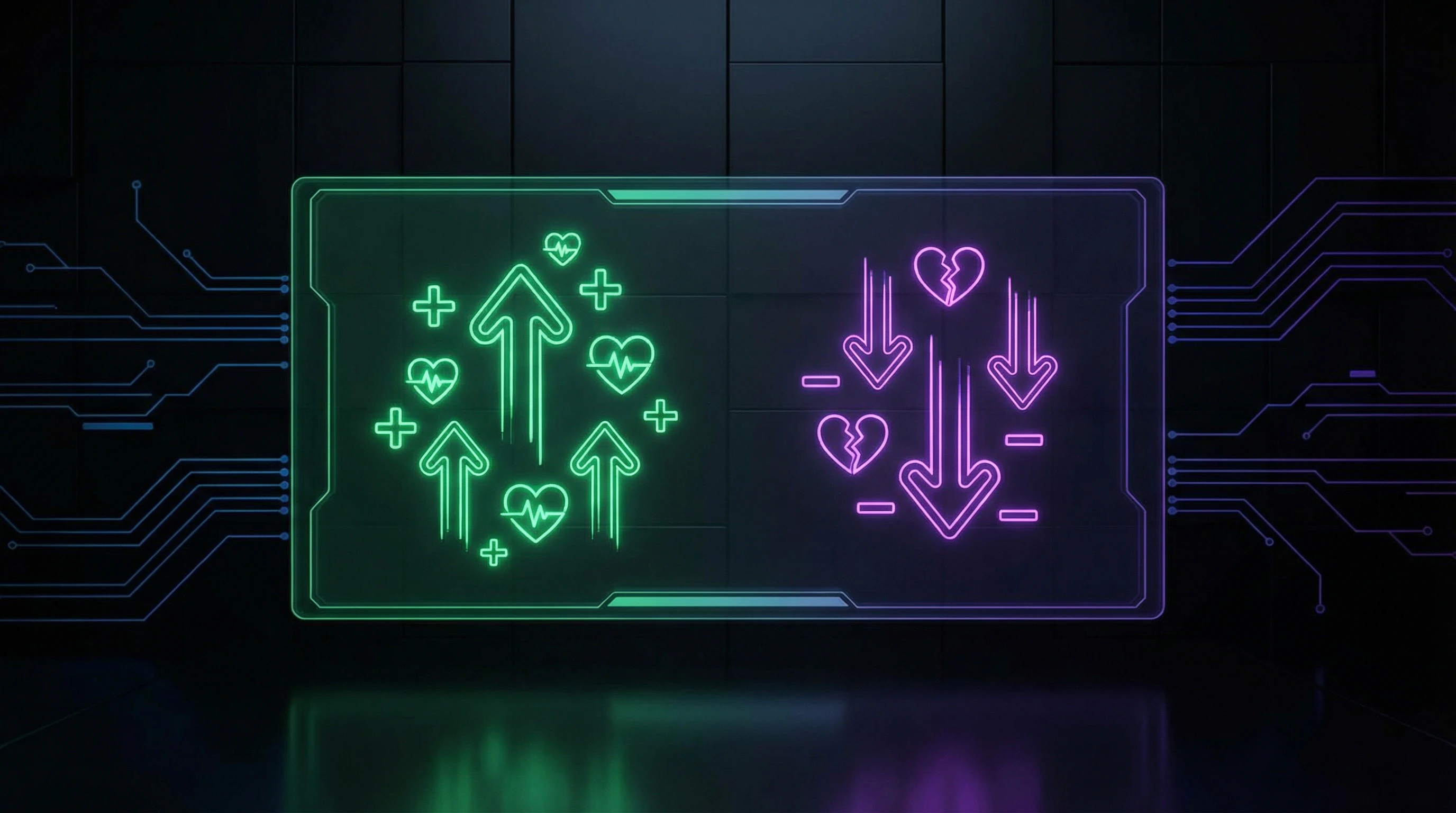 Visualización del concepto de cuenta bancaria emocional en las relaciones con balance de interacciones positivas y negativas