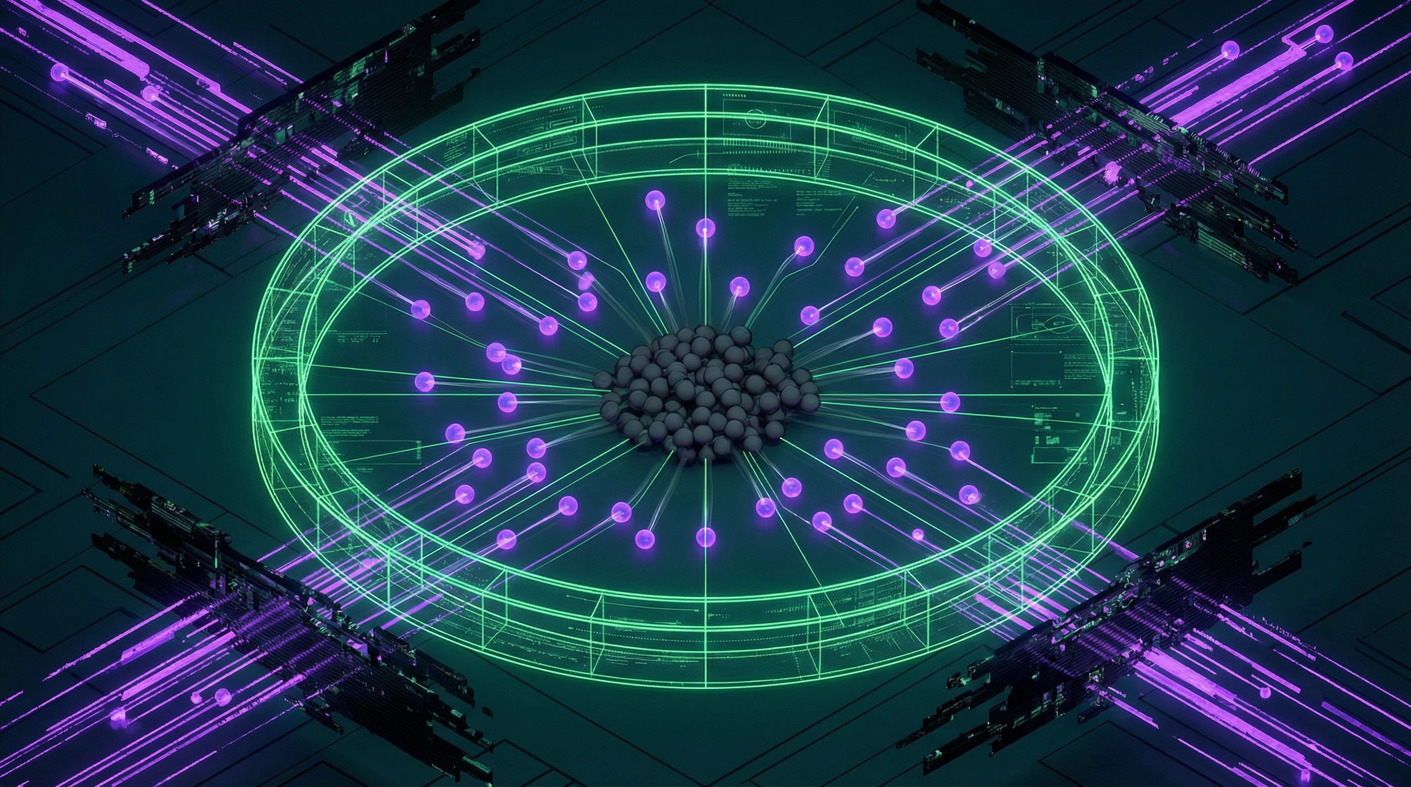Visualisierung der kognitiven Falle des Gruppendenkens mit isolierten Figuren in einem geschlossenen Kreis