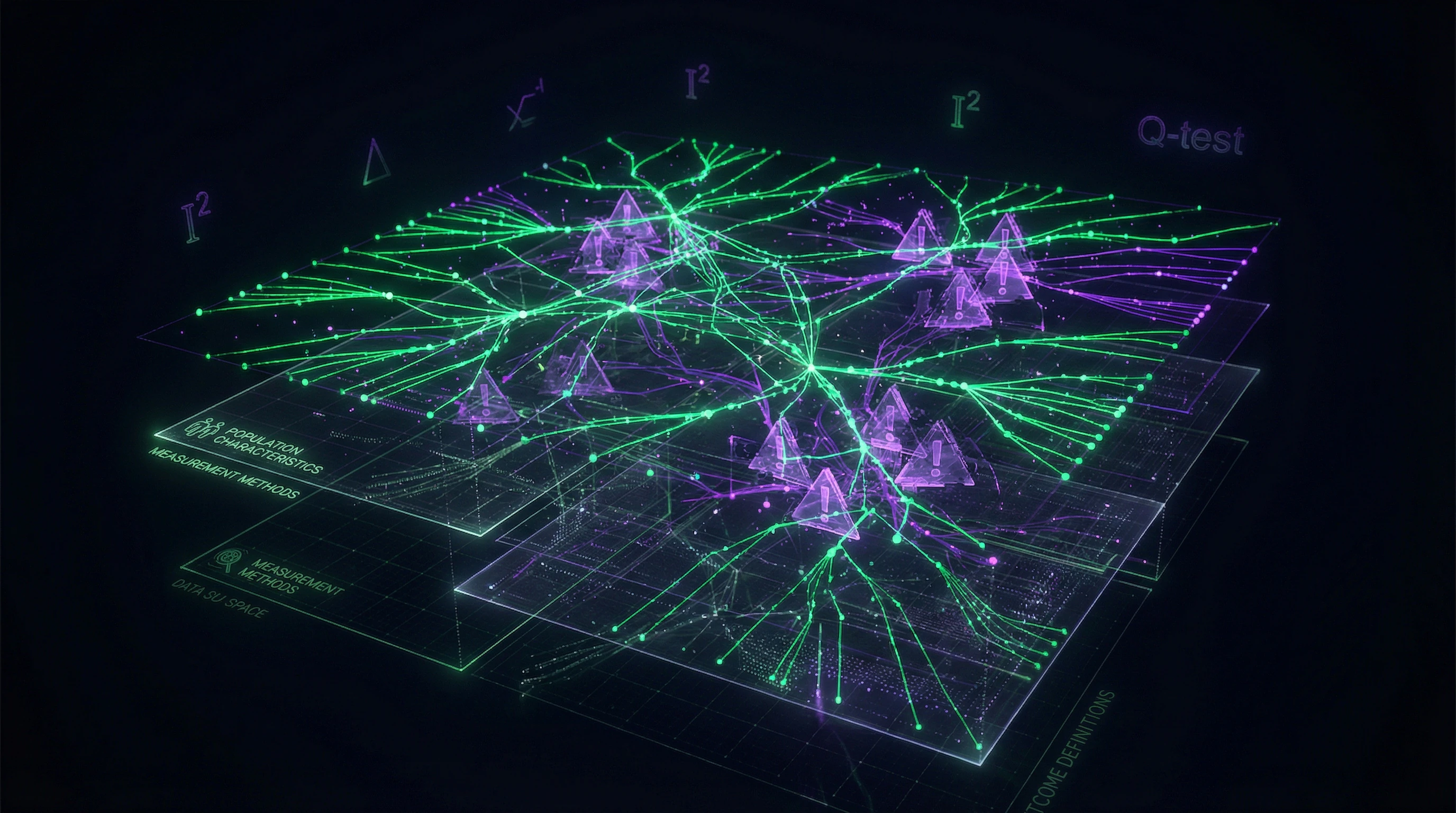 Matrix of study heterogeneity in meta-analysis