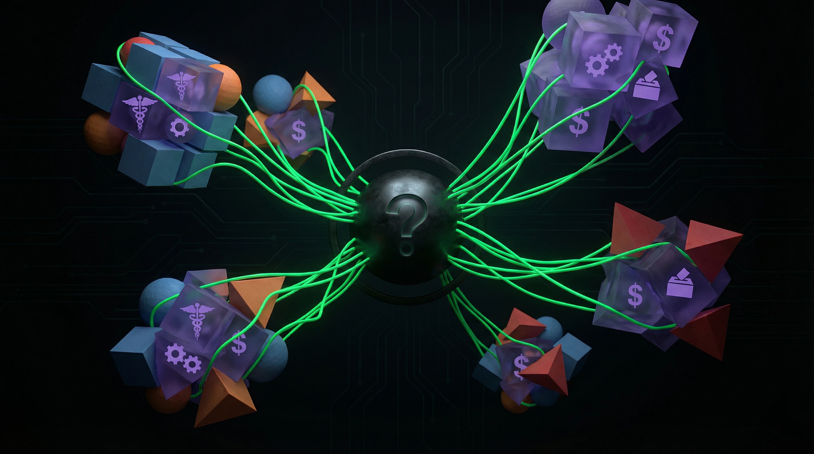 Visualization of conspiratorial narrative structure with multiple domains