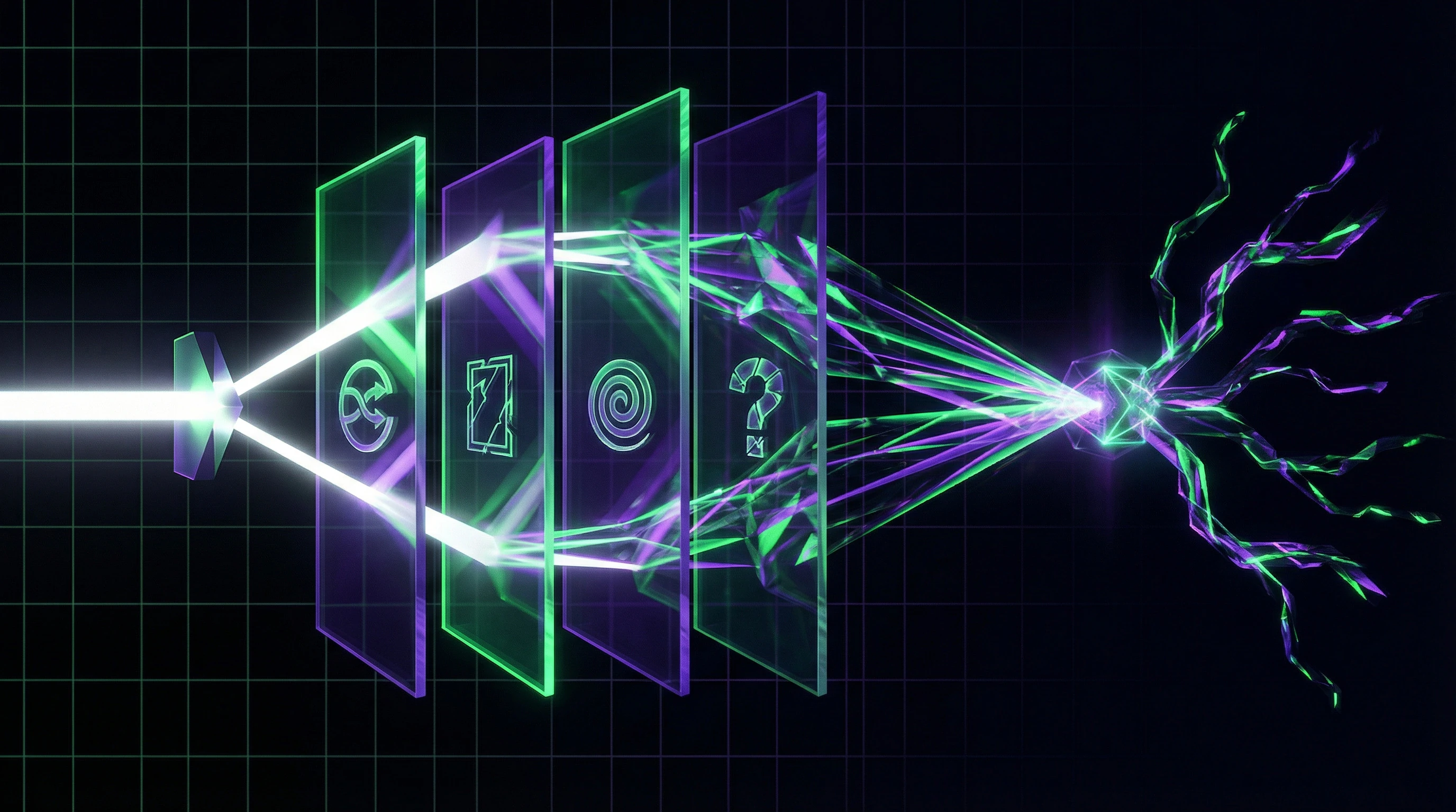 Esquema del paso de información a través de la cascada de sesgos cognitivos en la toma de decisiones