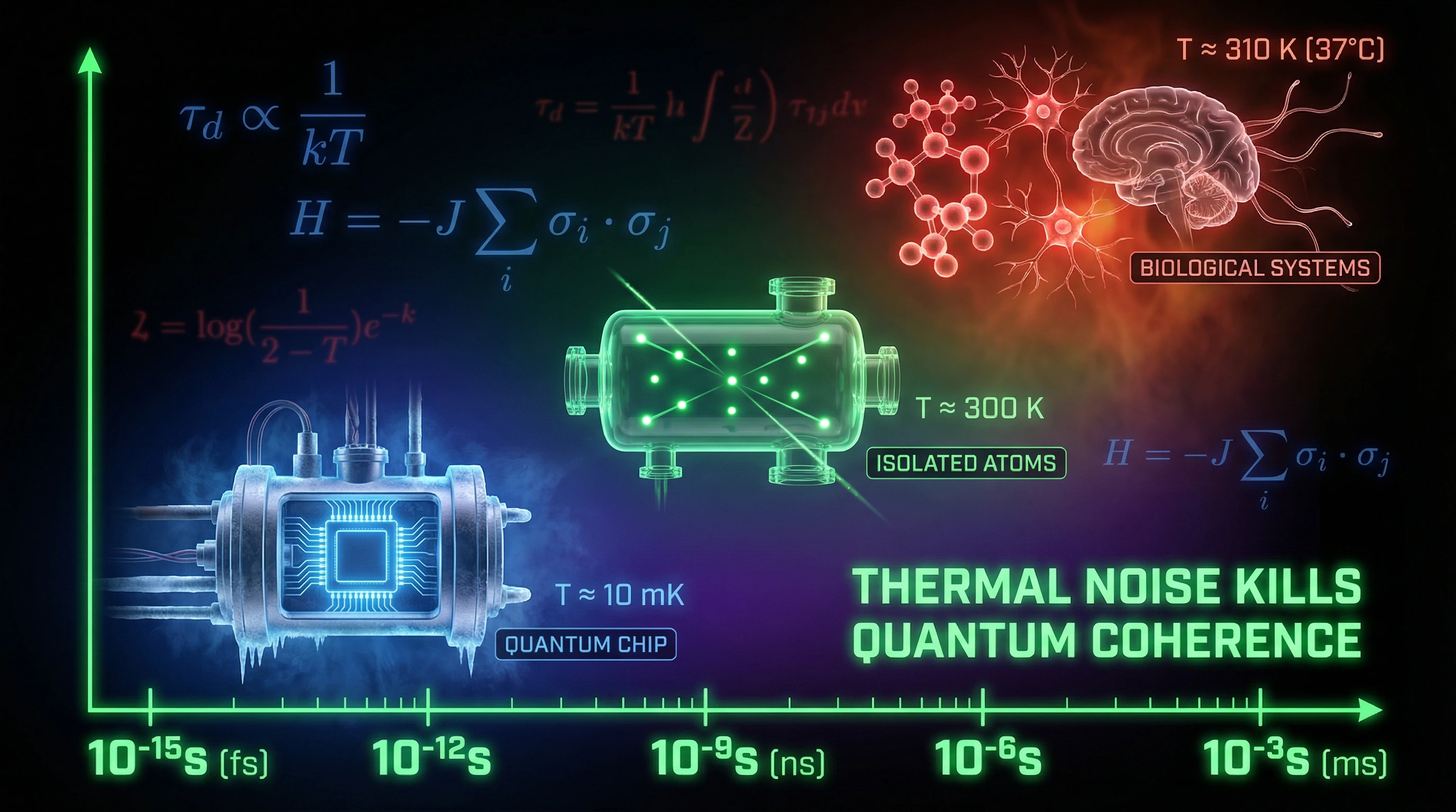 Decoherence timescale for various systems from quantum computers to biological objects