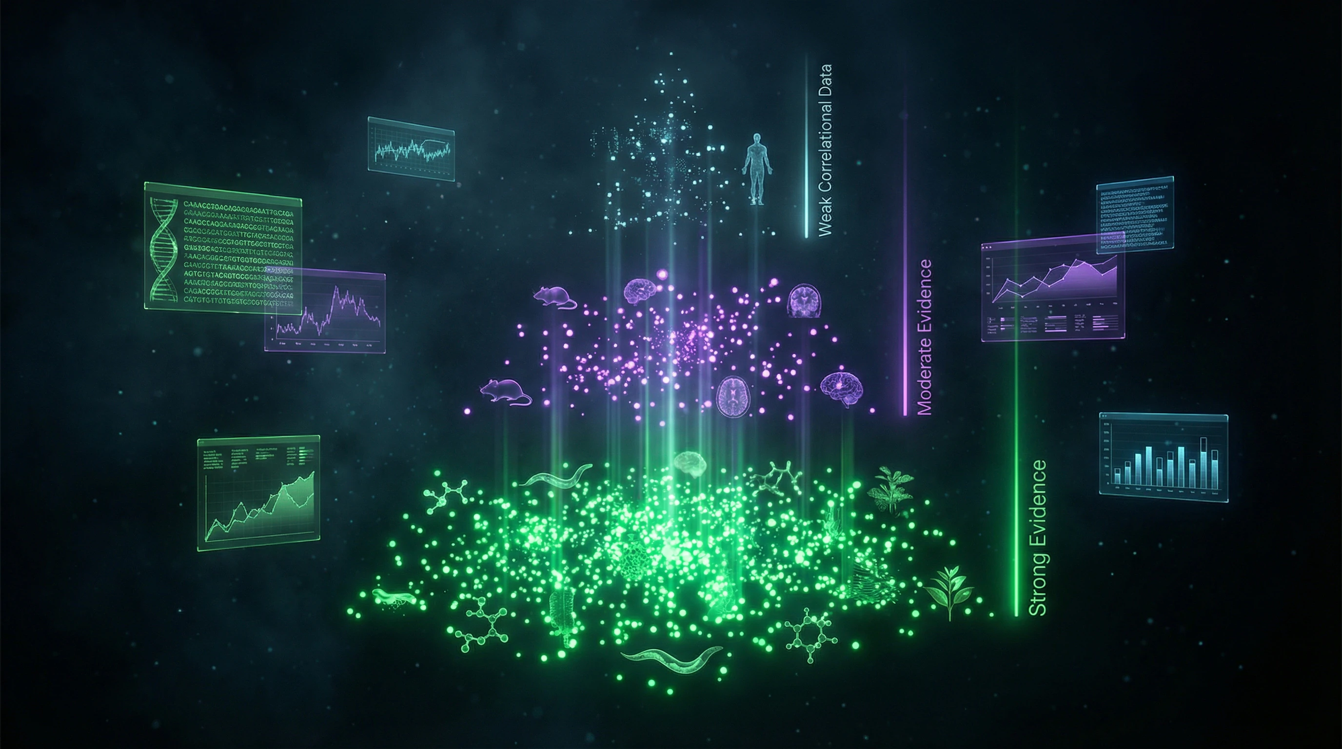 Evidence pyramid for epigenetic inheritance from strong data in model organisms to weak correlations in humans