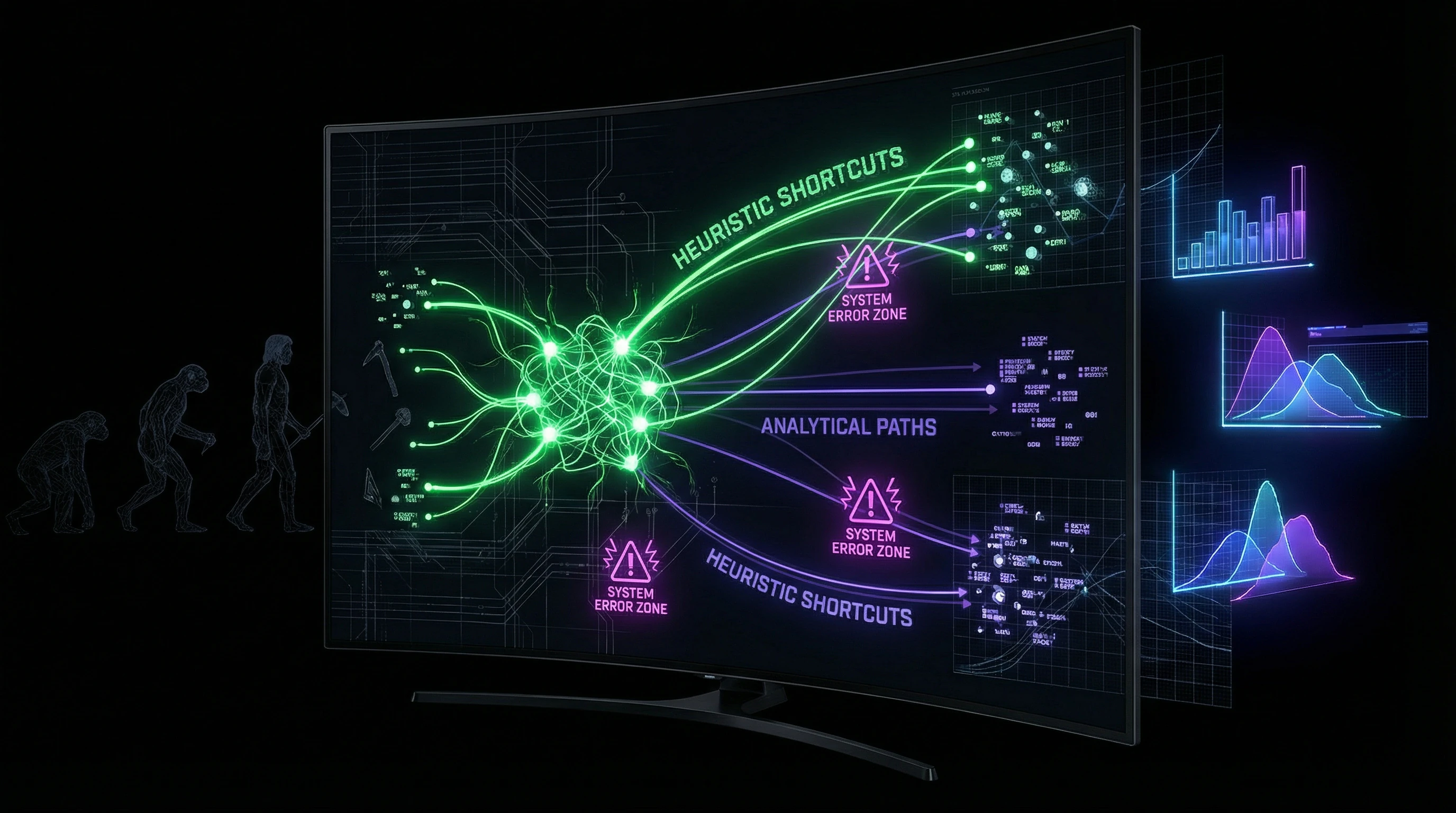 Diagram of the relationship between heuristics and cognitive biases in decision-making processes