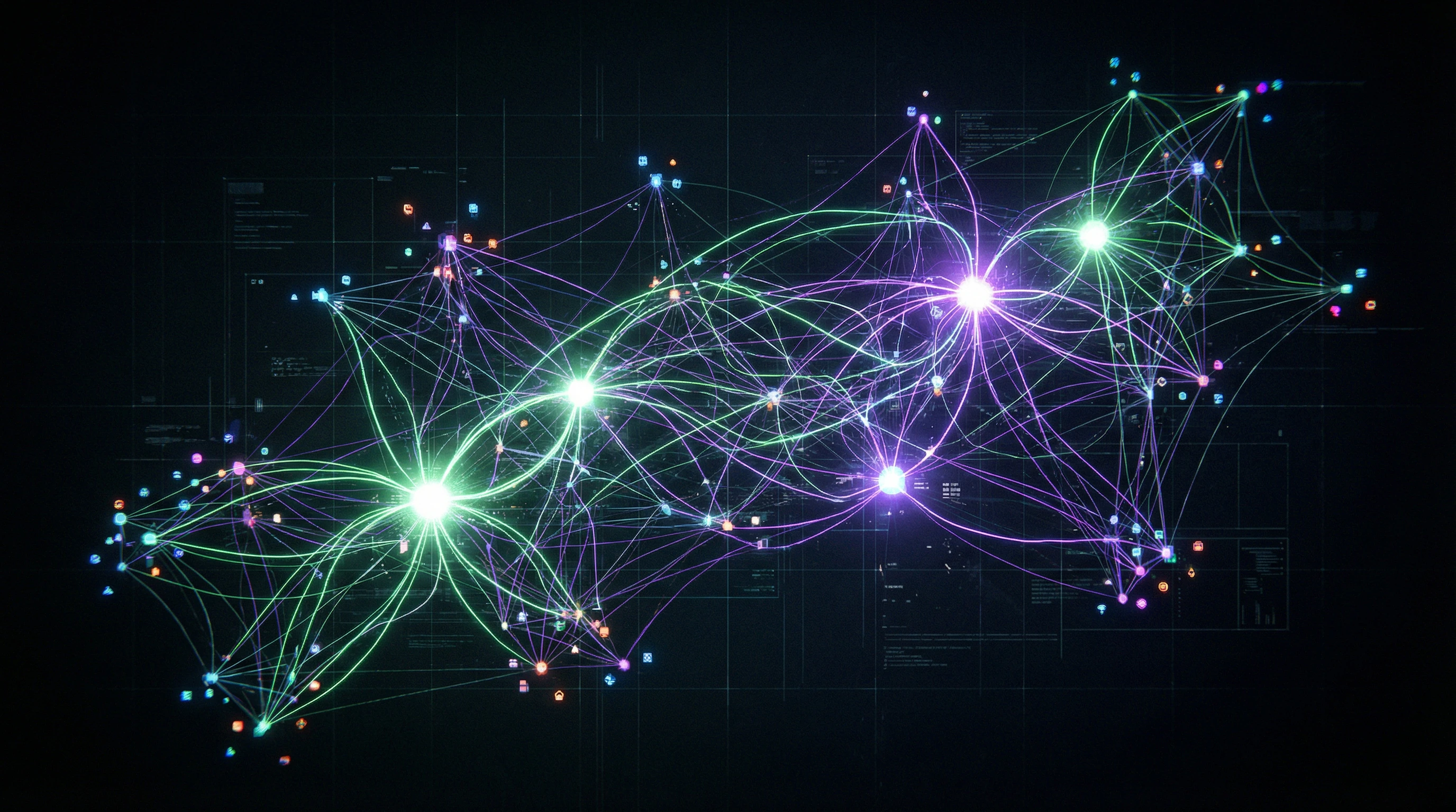 Визуализация многодоменной структуры конспирологического нарратива с узлами различных тематических областей