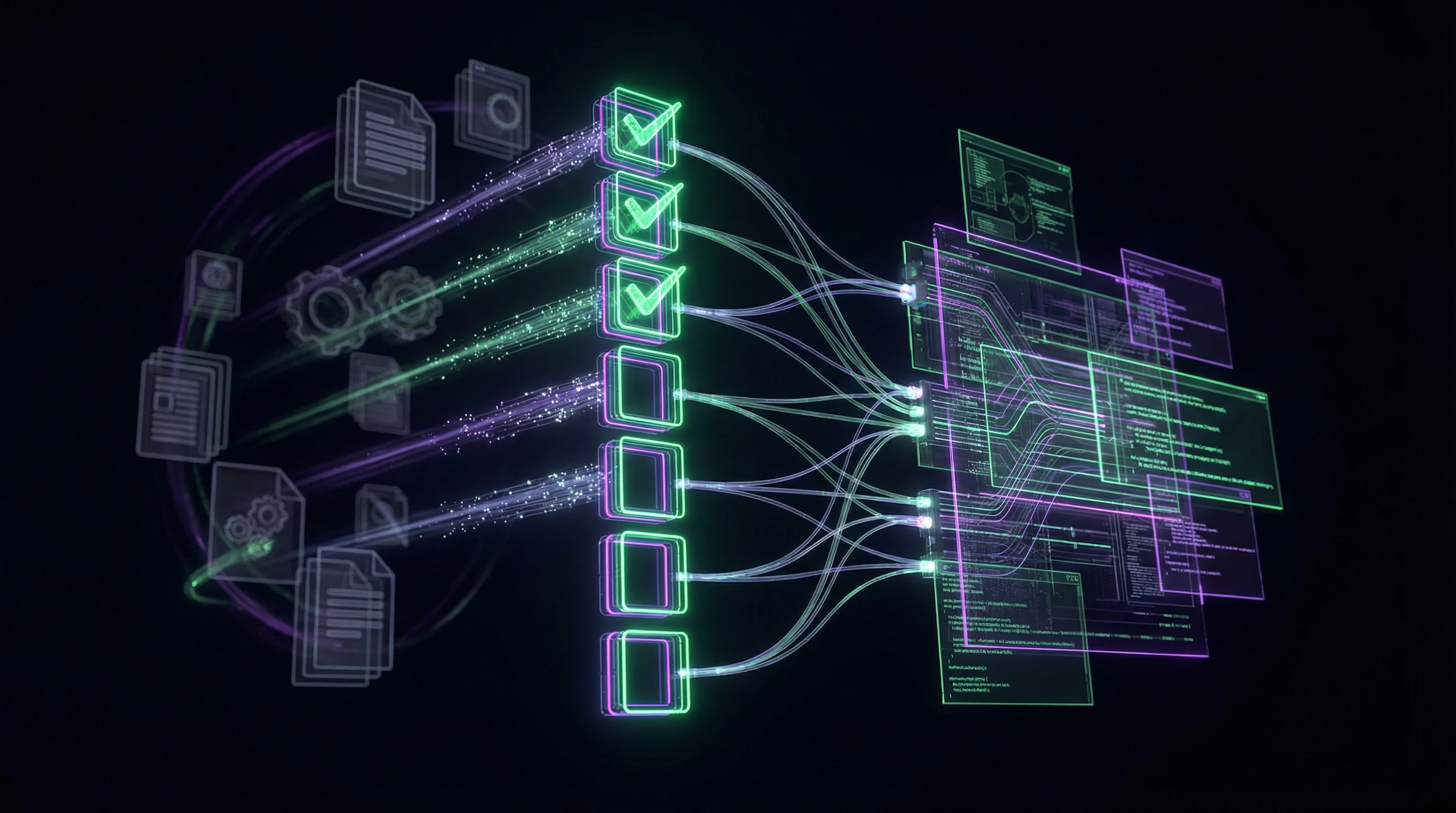 Interactive information verification checklist in the form of a holographic interface