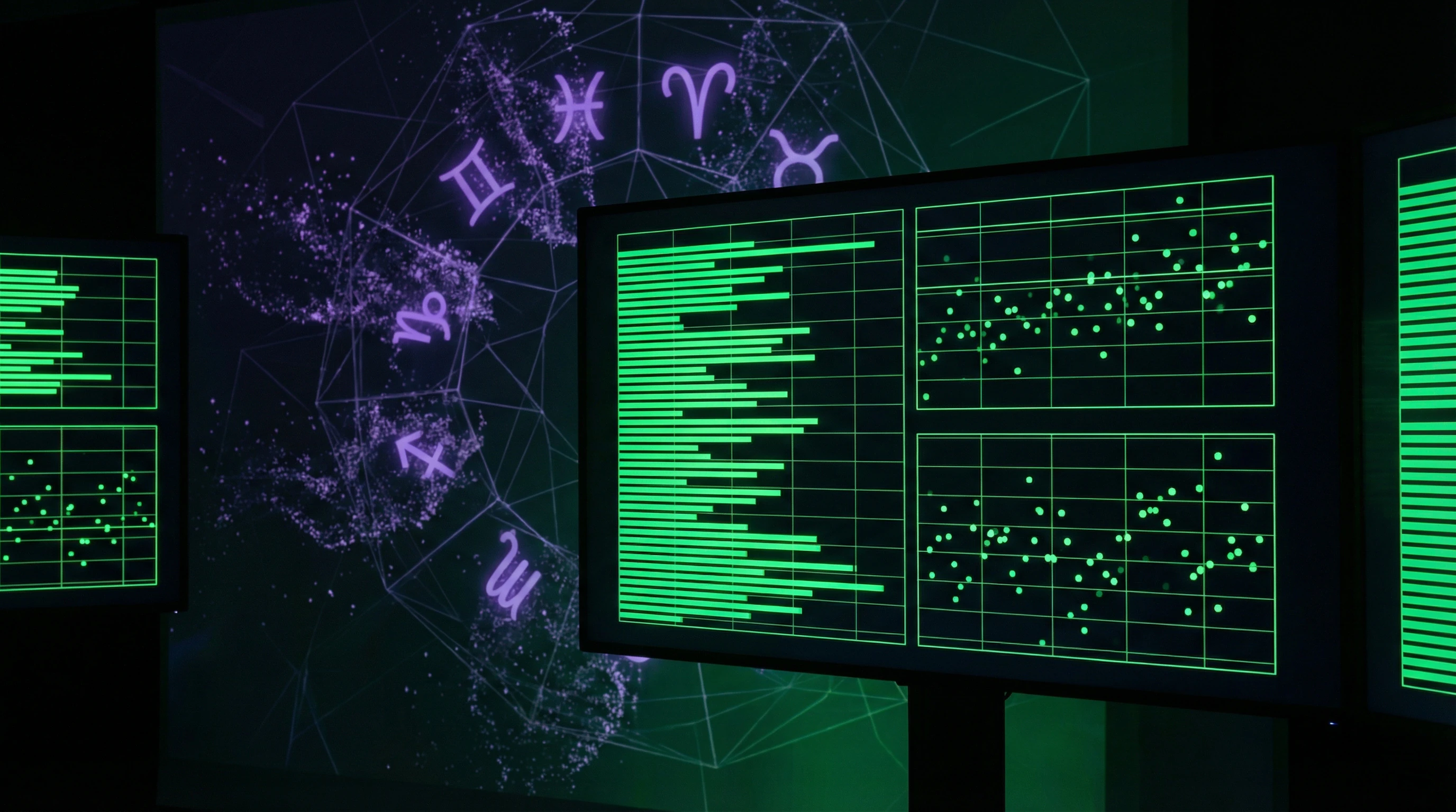 Graphical representation of scientific experiment results testing astrology