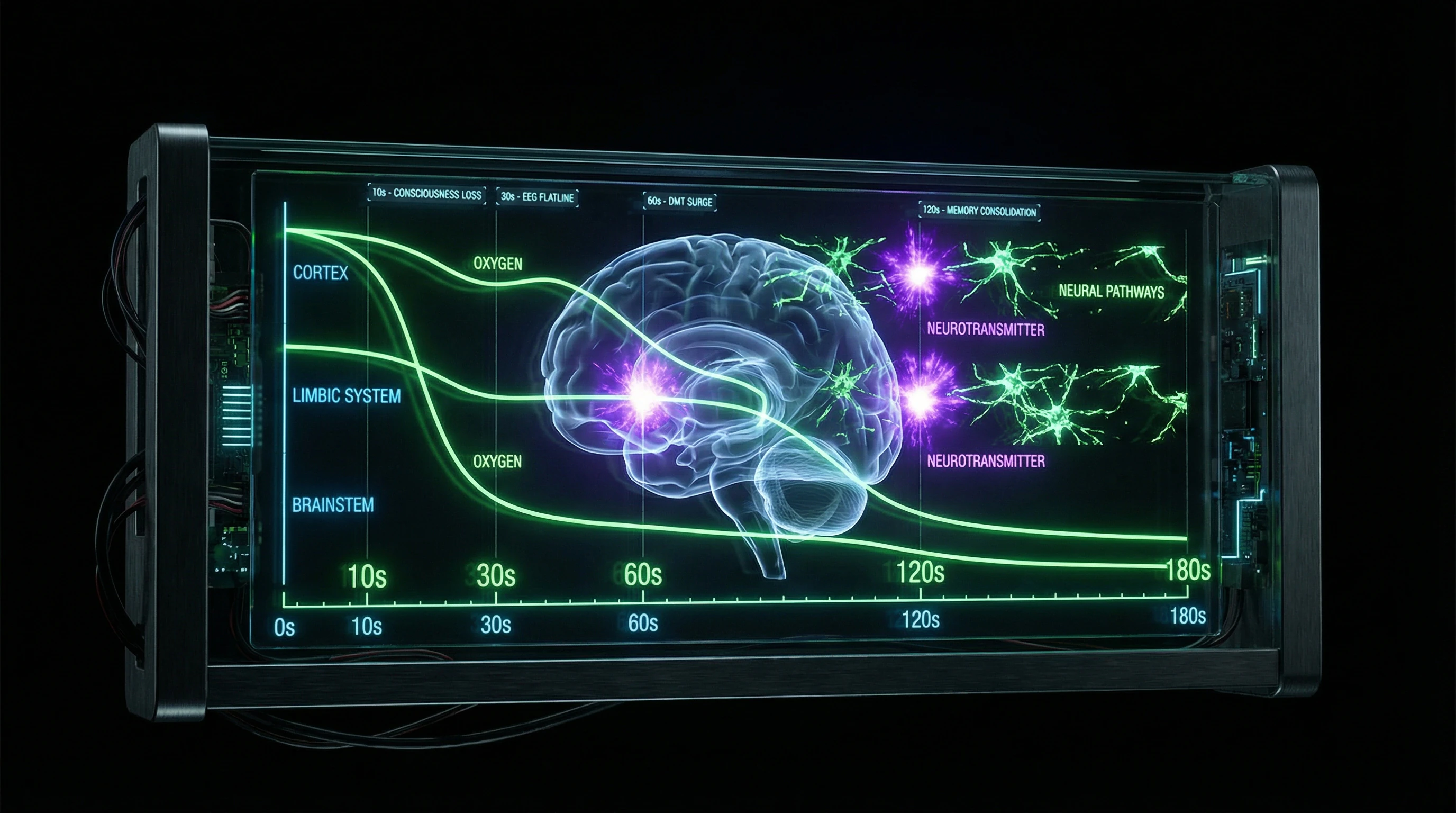 Zeitliche Abfolge neurochemischer Ereignisse im sterbenden Gehirn