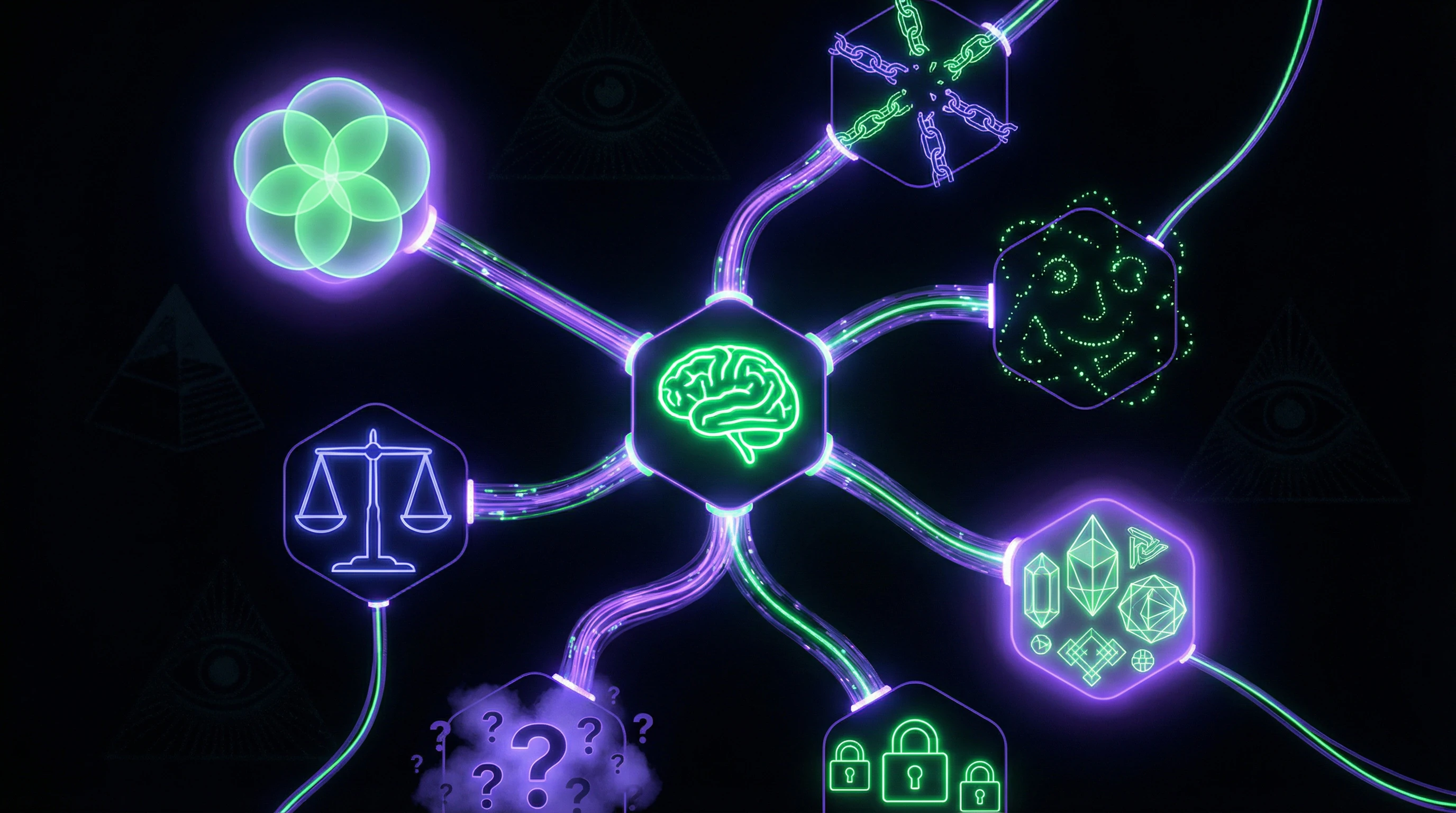 Infographic of cognitive biases and psychological factors associated with conspiratorial thinking