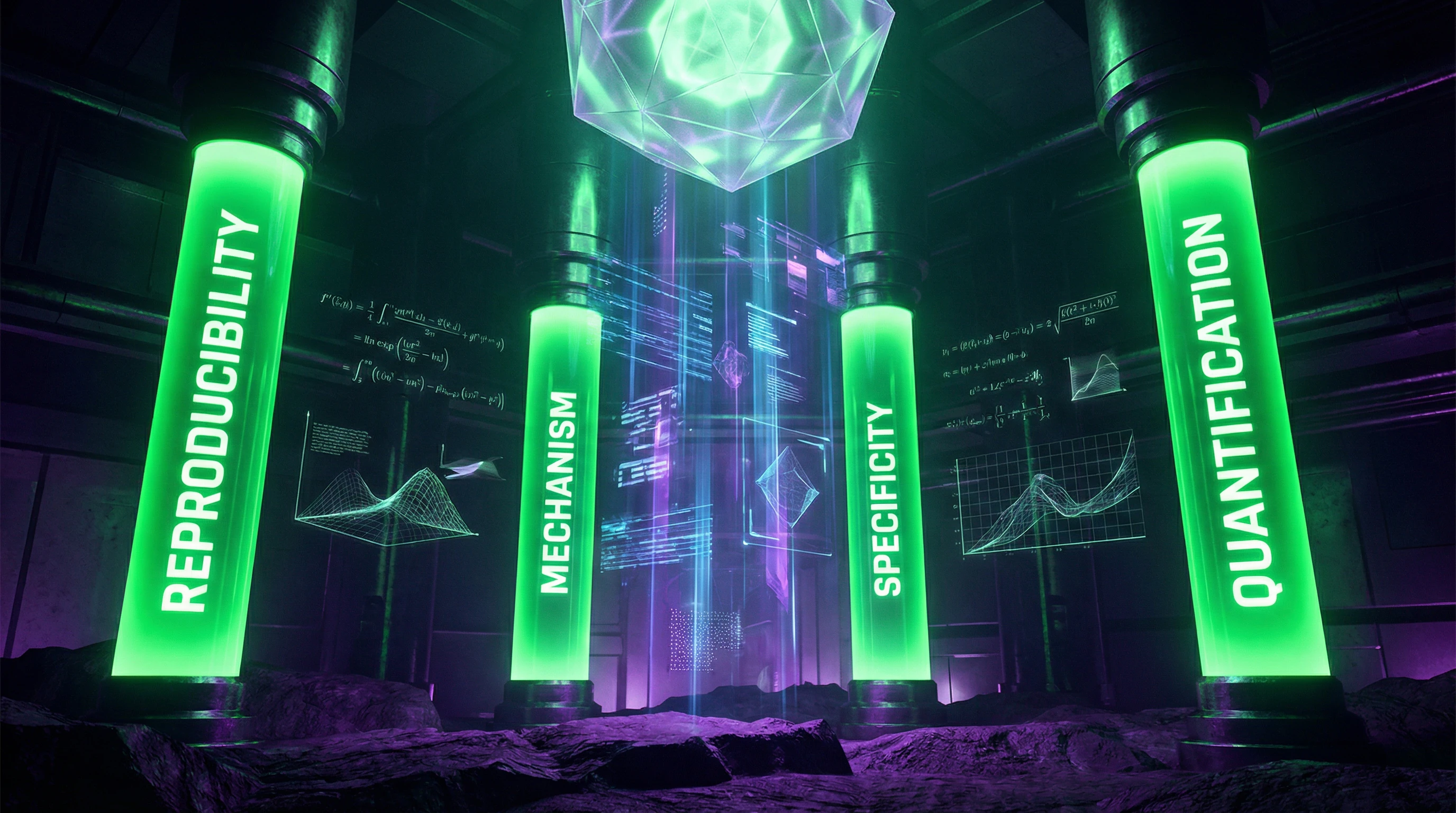 Diagram of pattern validation criteria in scientific research