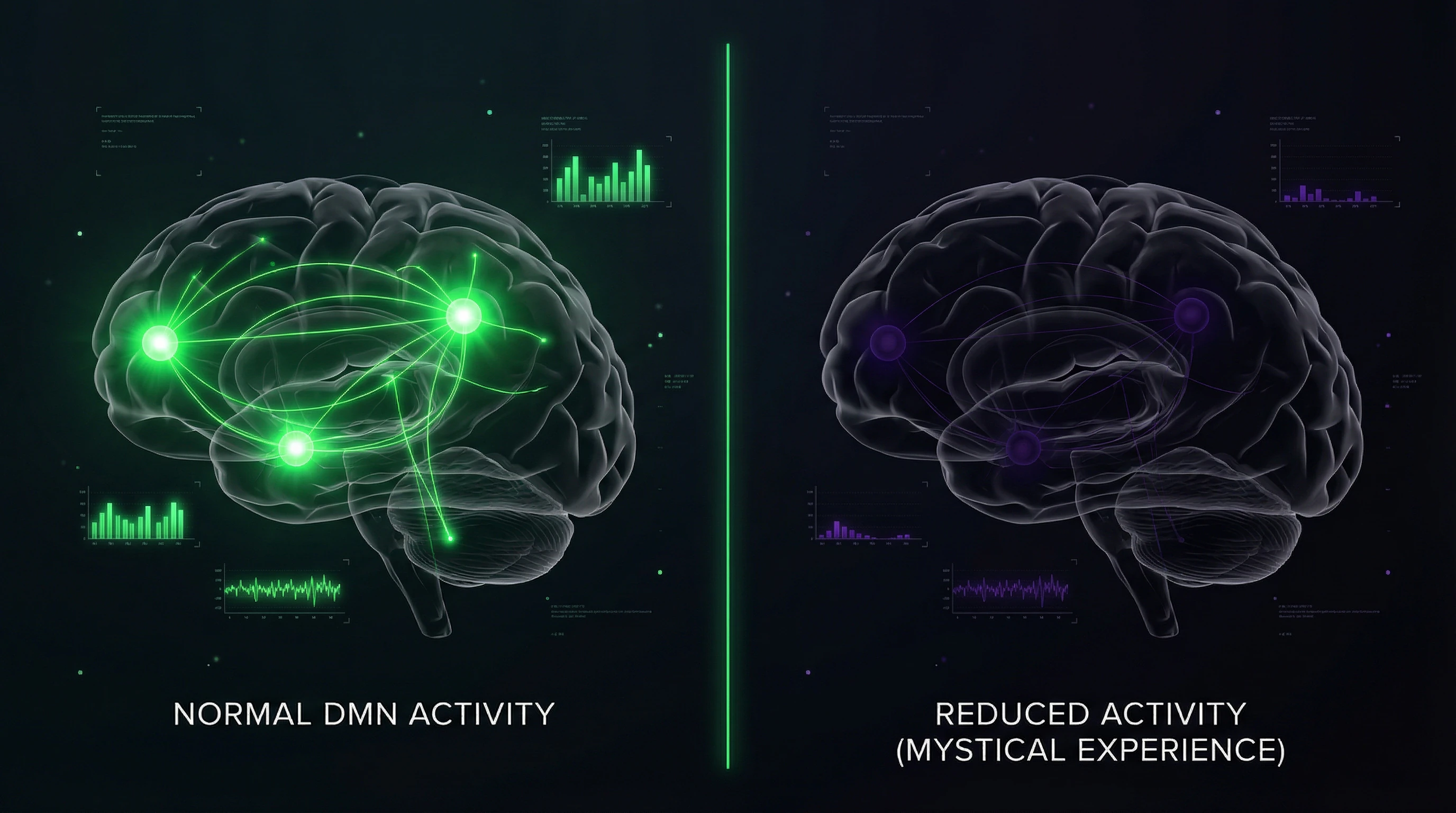 Визуализация изменений в сети пассивного режима работы мозга во время религиозного переживания
