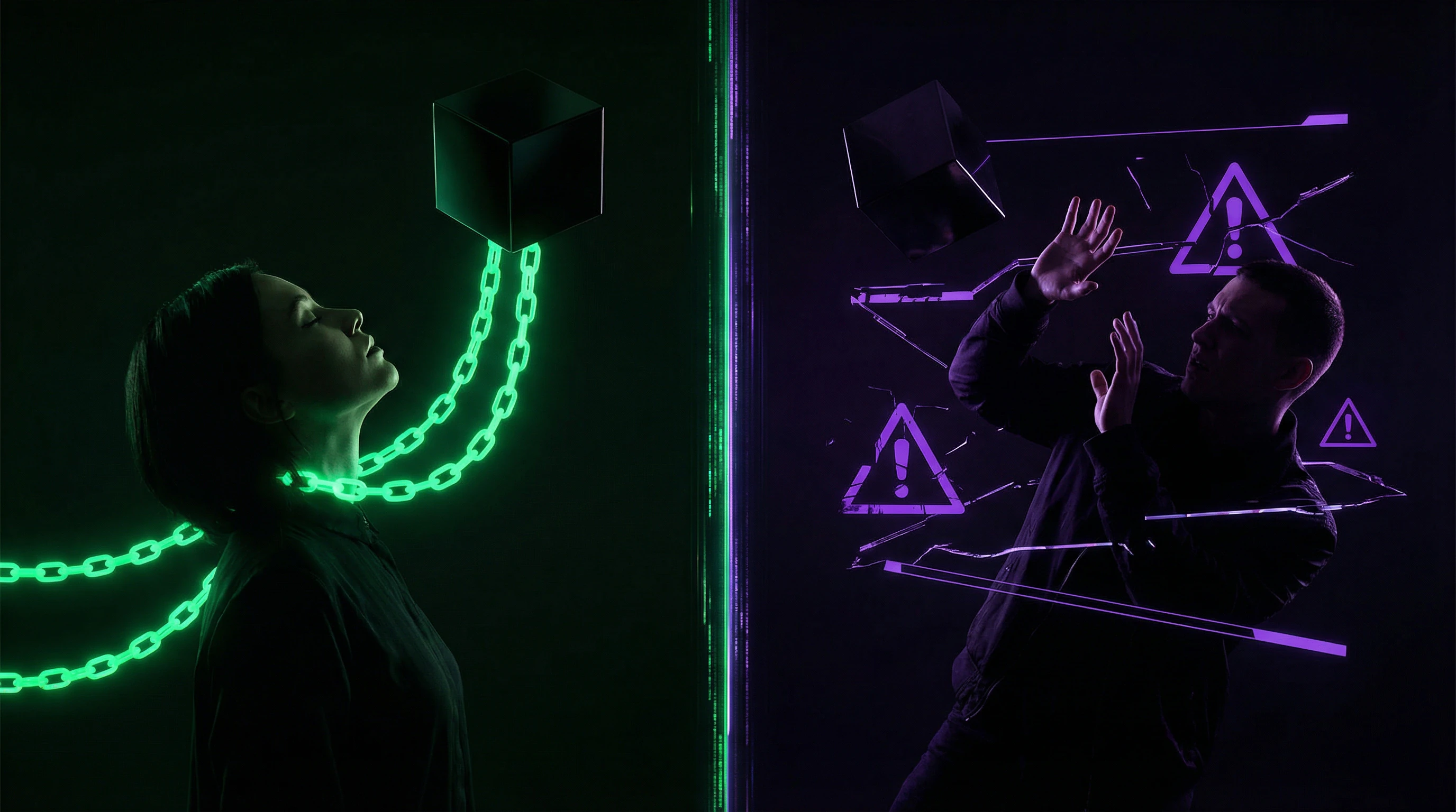 Визуализация спектра реакций на непрозрачные системы от слепого доверия до параноидального отвержения