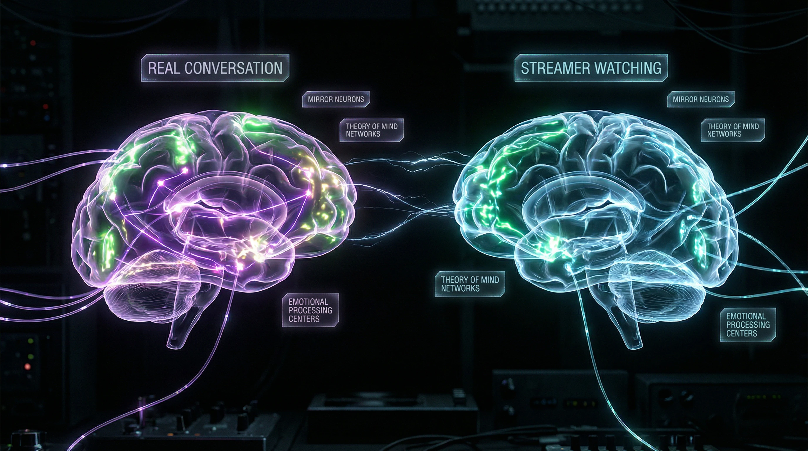 Visualization of neural network activation during parasocial interaction
