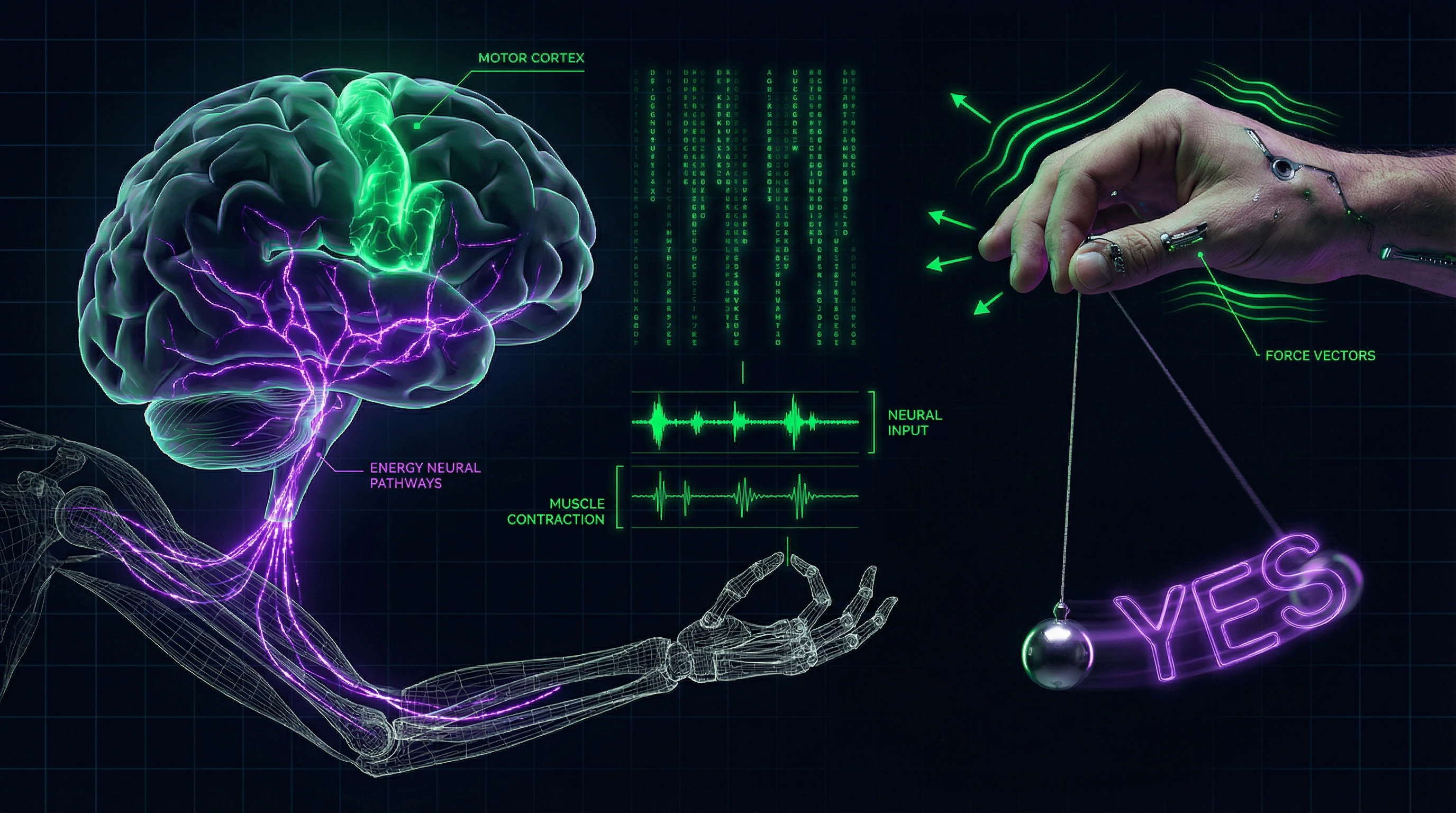 Diagram of the ideomotor effect: from subconscious expectation to muscle micro-movements and pendulum oscillations