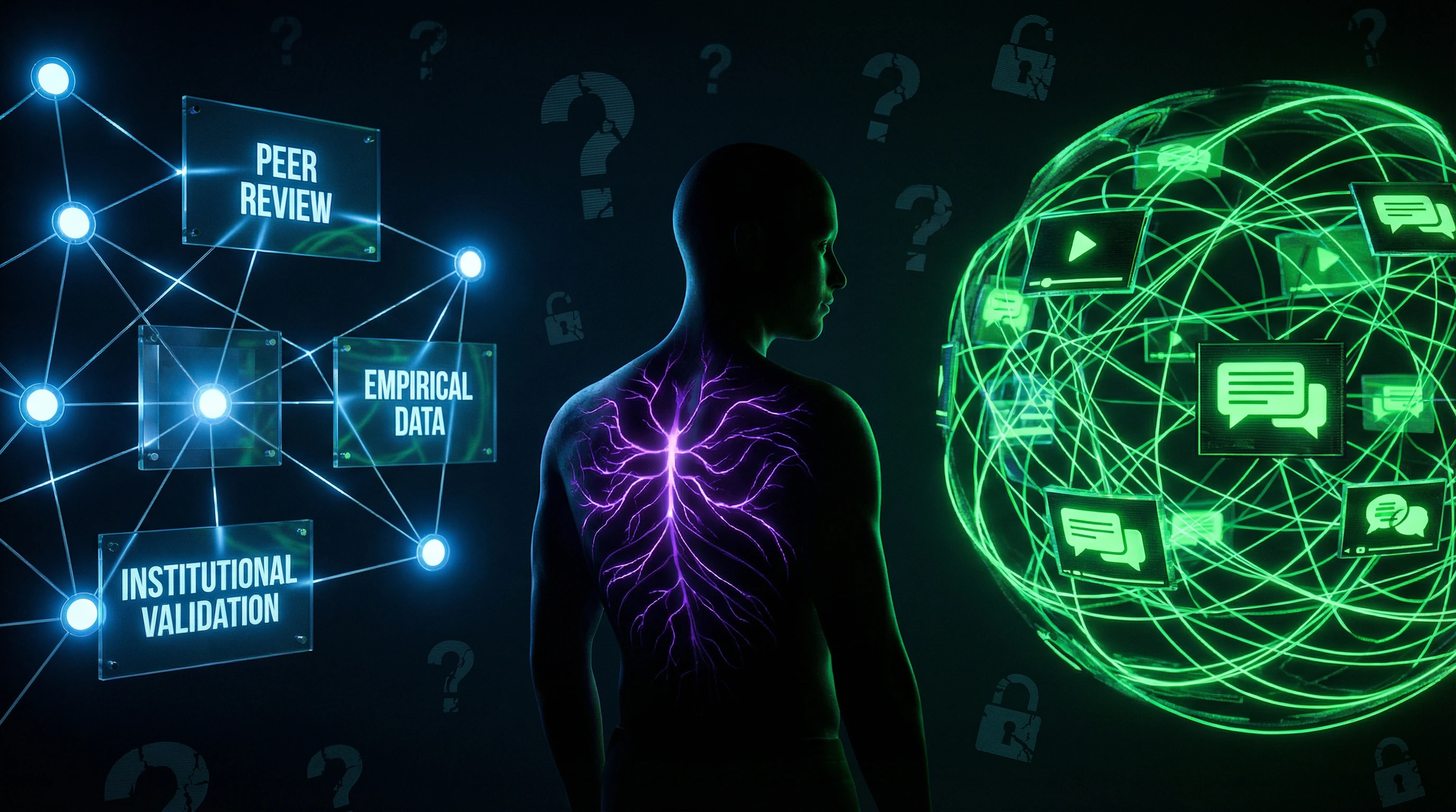 Visualization of epistemic crisis in the conspiracist's mind