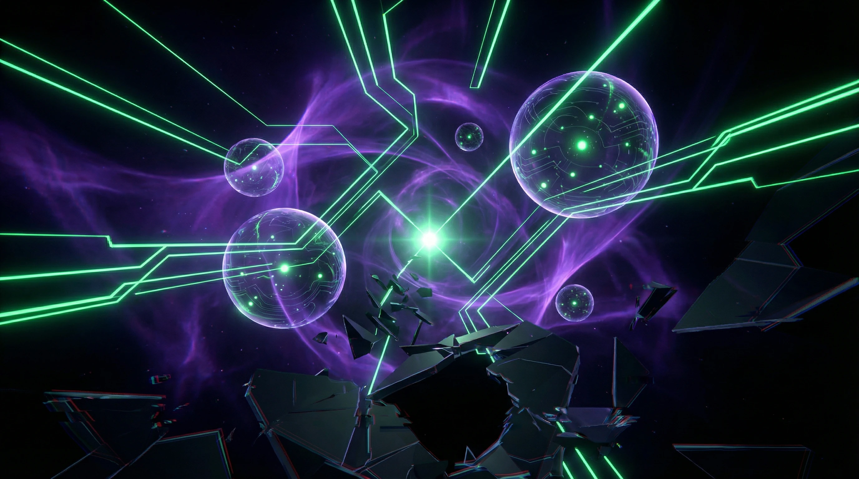 Conceptual visualization of Leibniz's possible worlds optimization