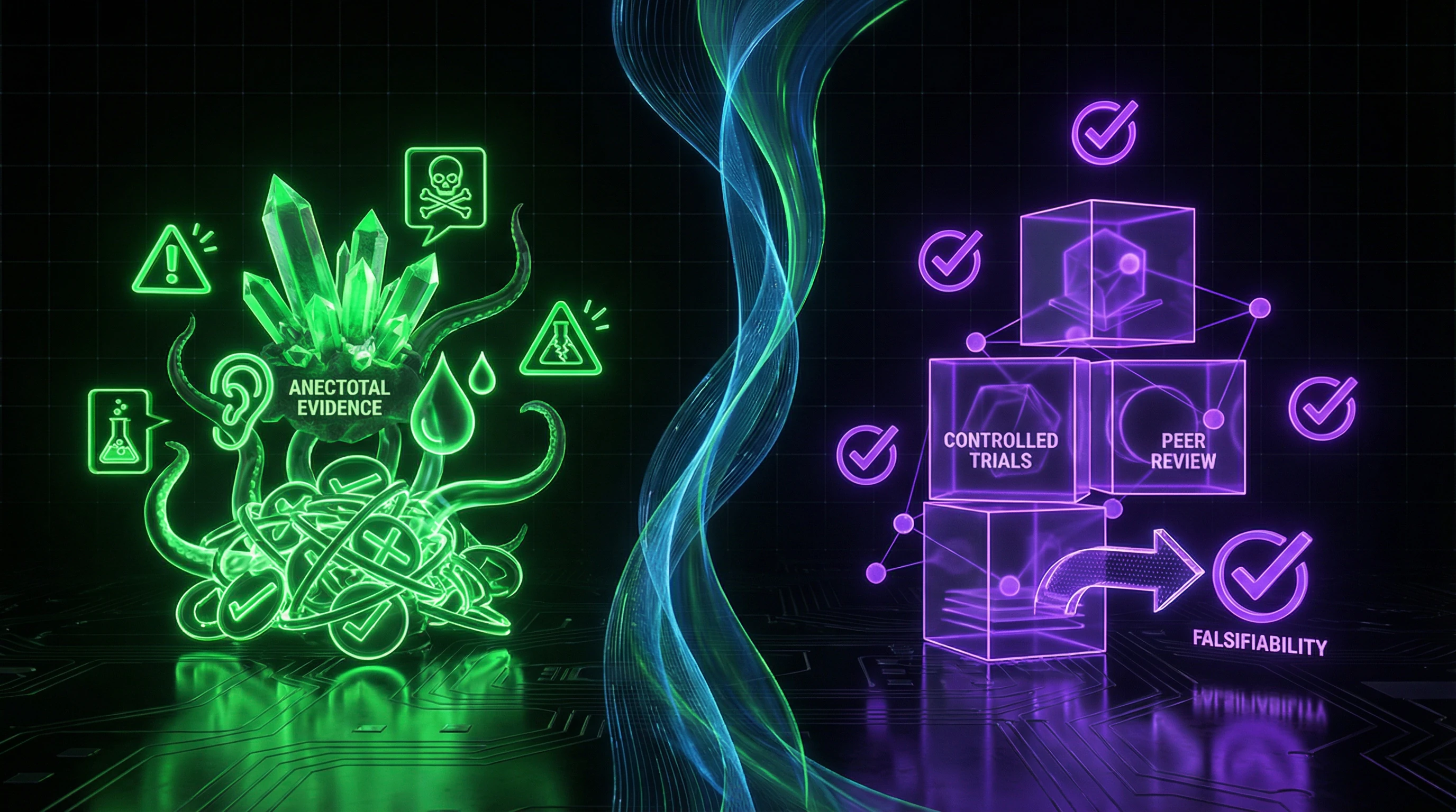 Visualization of structural characteristics of pseudoscientific practices in medicine