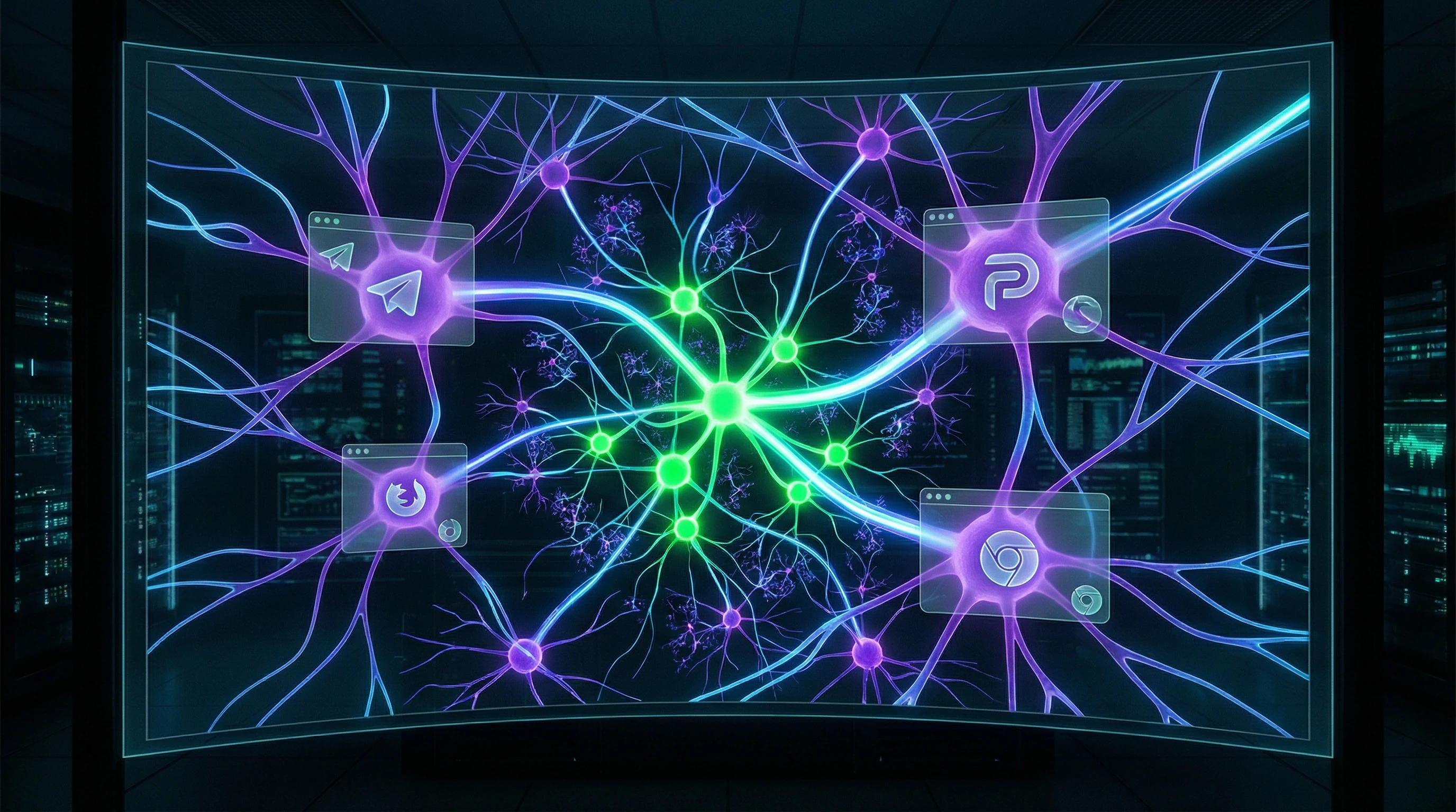 Визуализация сетевой структуры распространения QAnon через цифровые платформы