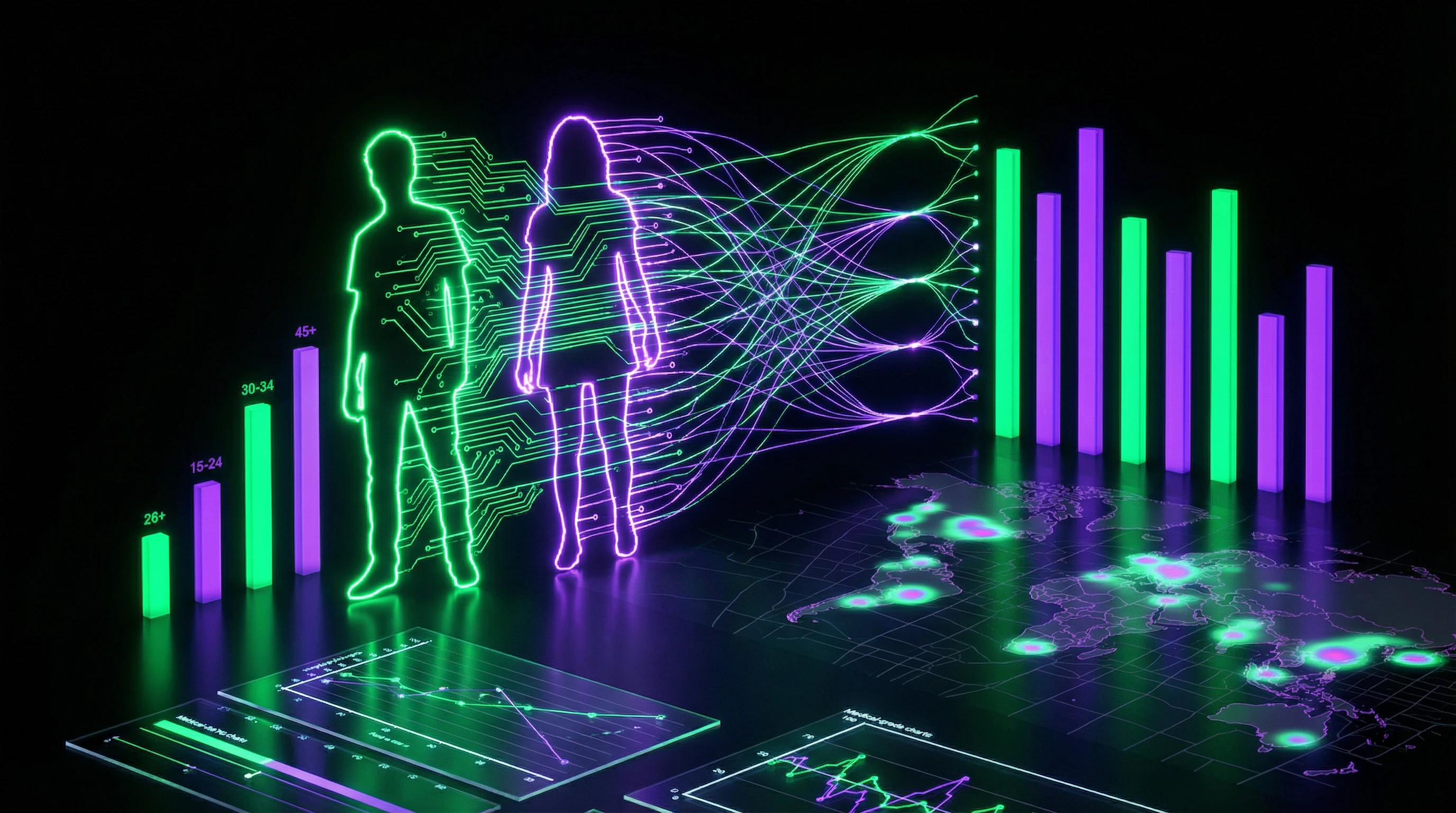 Visualization of demographic distribution of reality shifting practitioners by age and geography