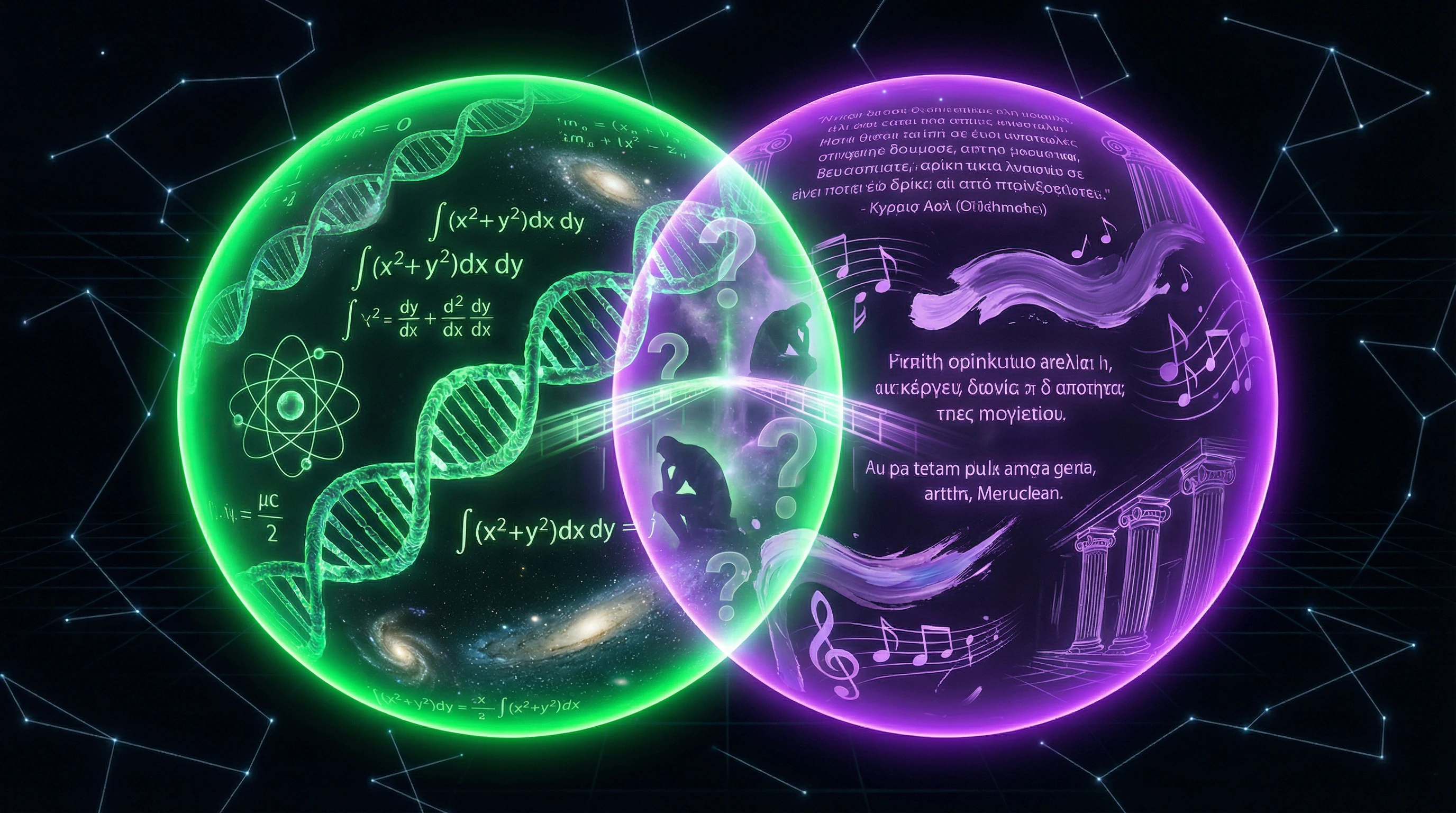 Diagrama de límites epistemológicos de ciencia y religión con zonas de intersección