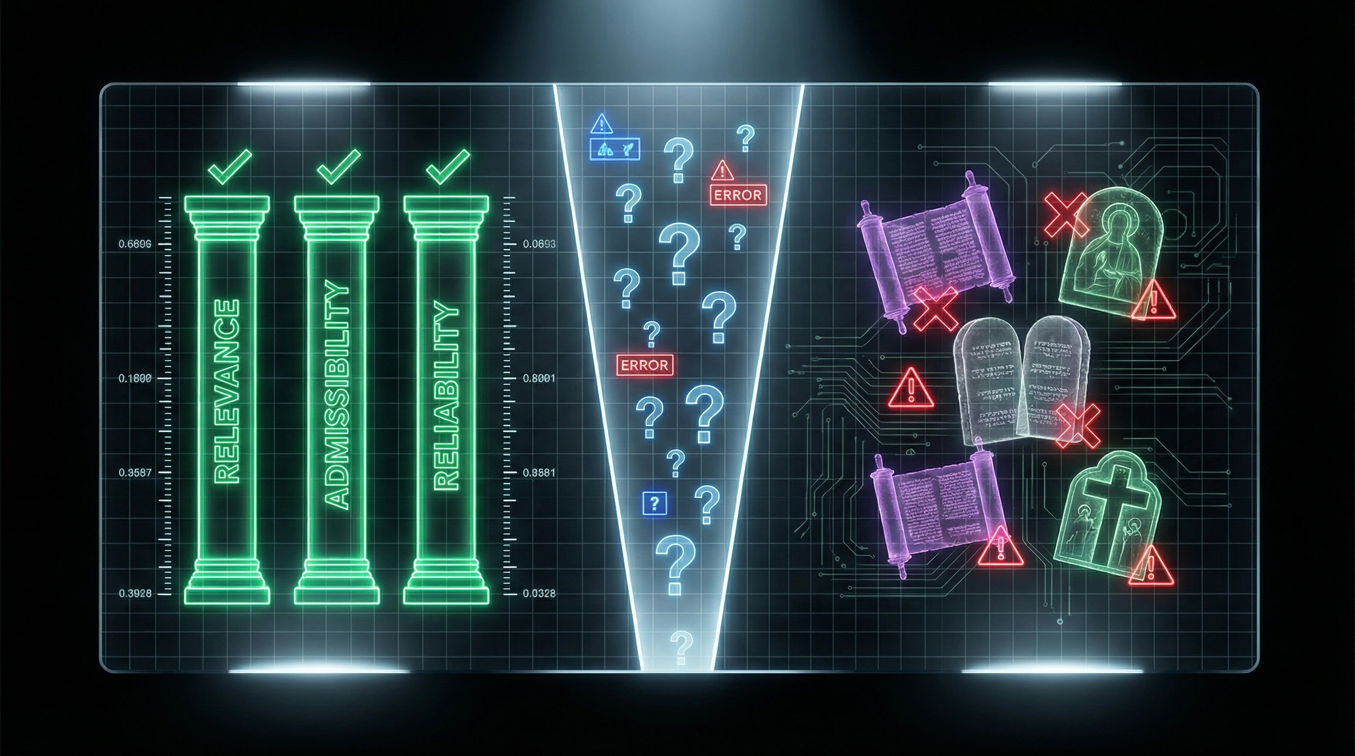 Comparative table of legal proof criteria and characteristics of resurrection sources