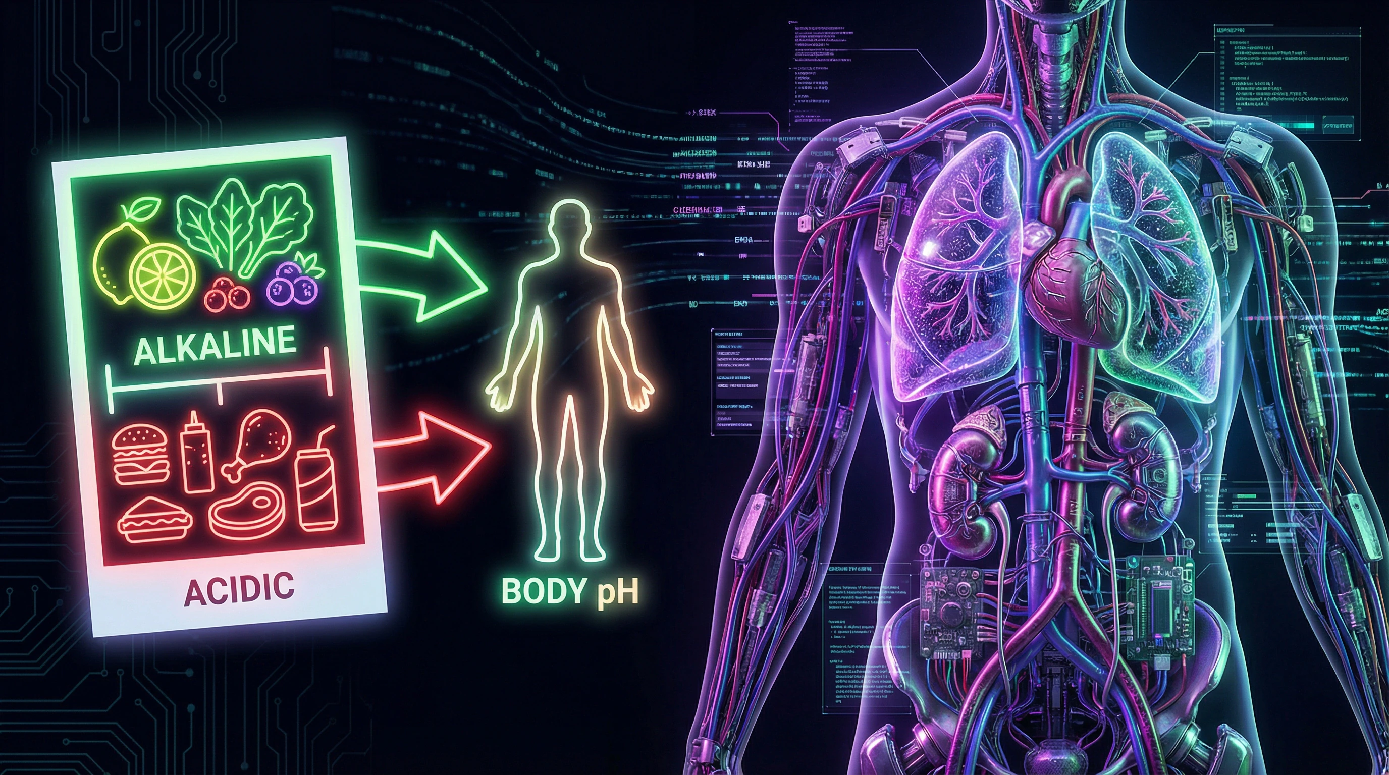 Visualization of the body acidification myth through food