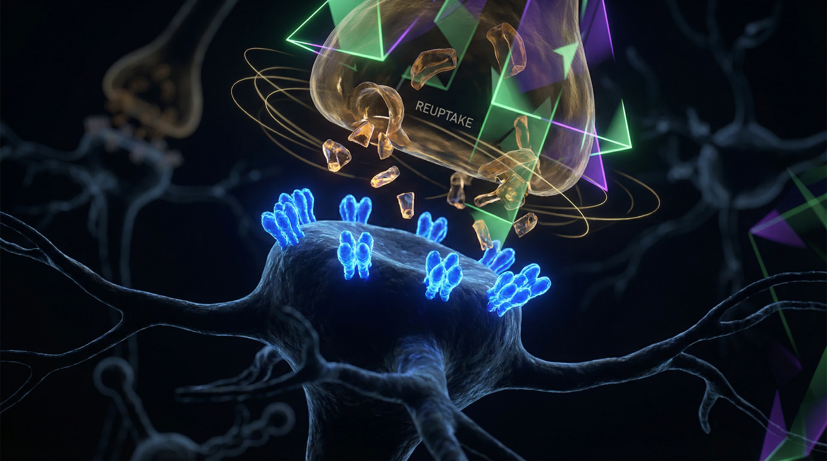 Visualization of serotonin synaptic transmission with neural receptors