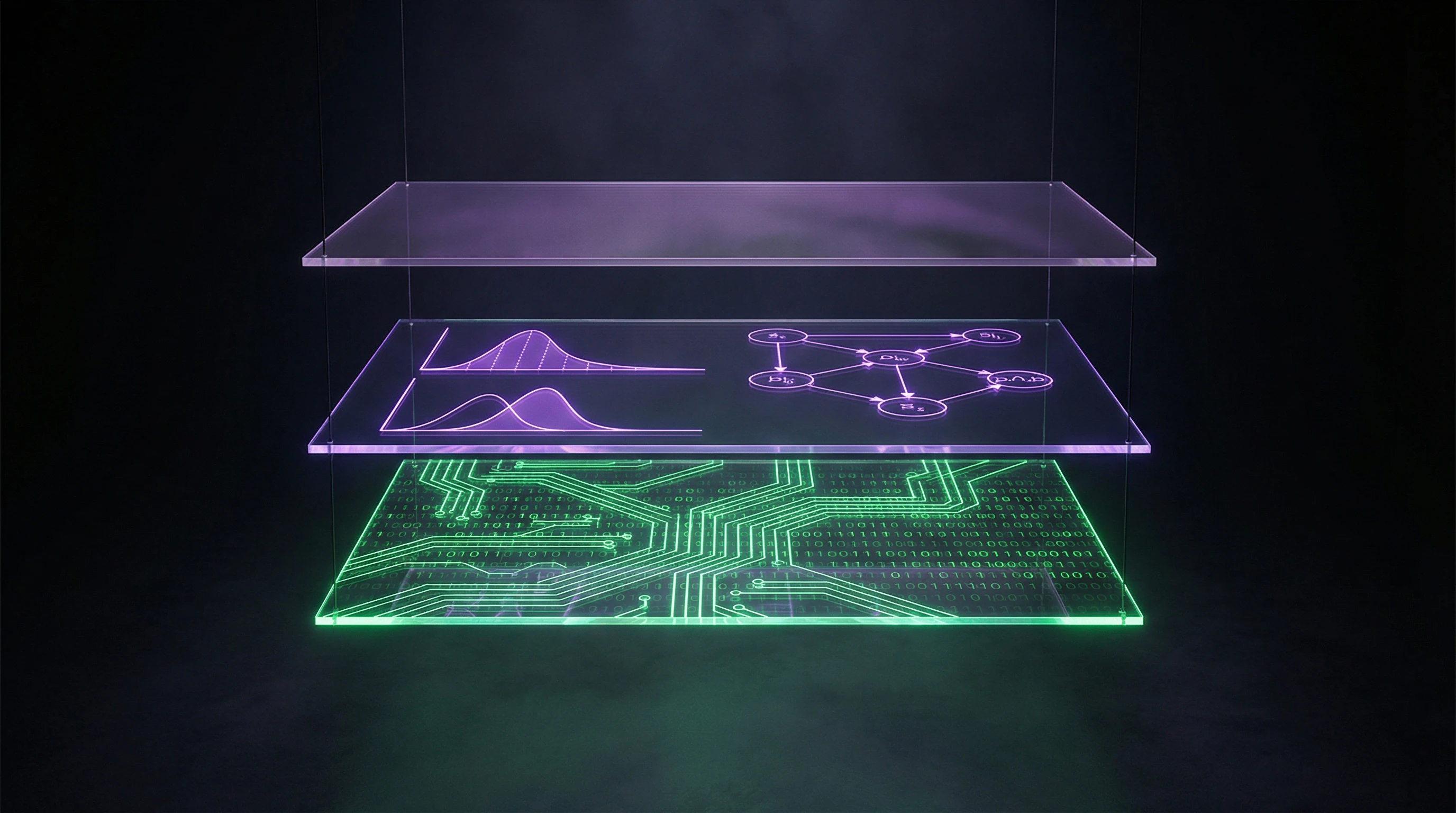 Conceptual diagram showing three levels of the simulation hypothesis from technical possibility to ontological claim