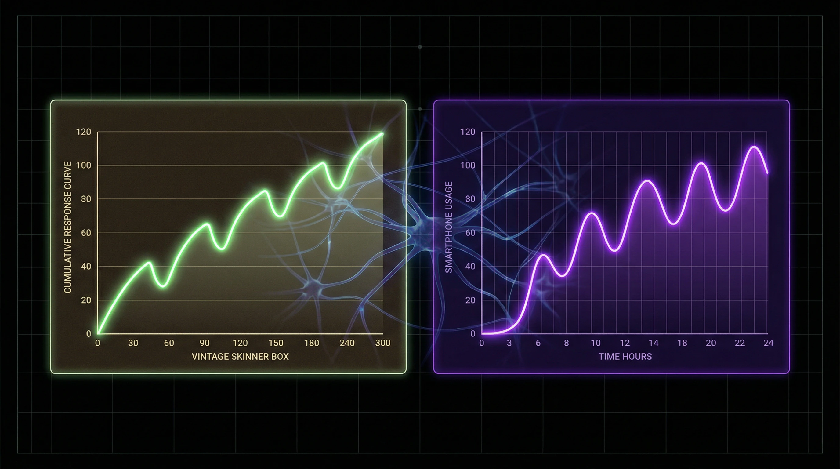 Comparative visualization of reinforcement schedules in laboratory and digital conditions