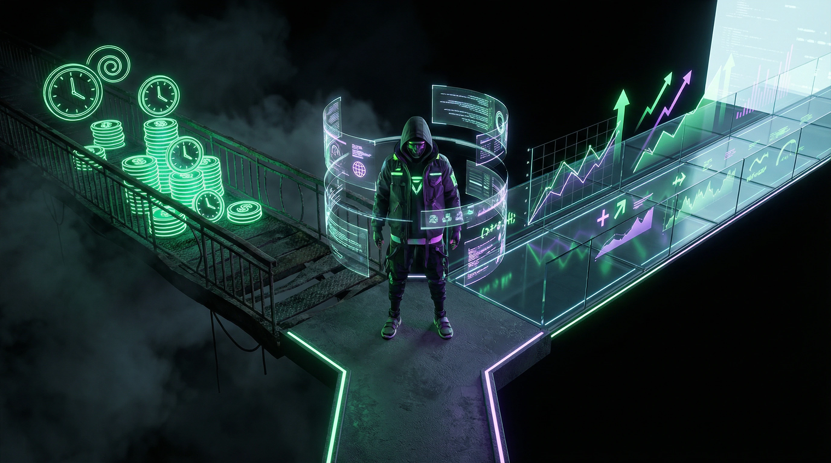 Visualization of decision-making process under the influence of sunk costs