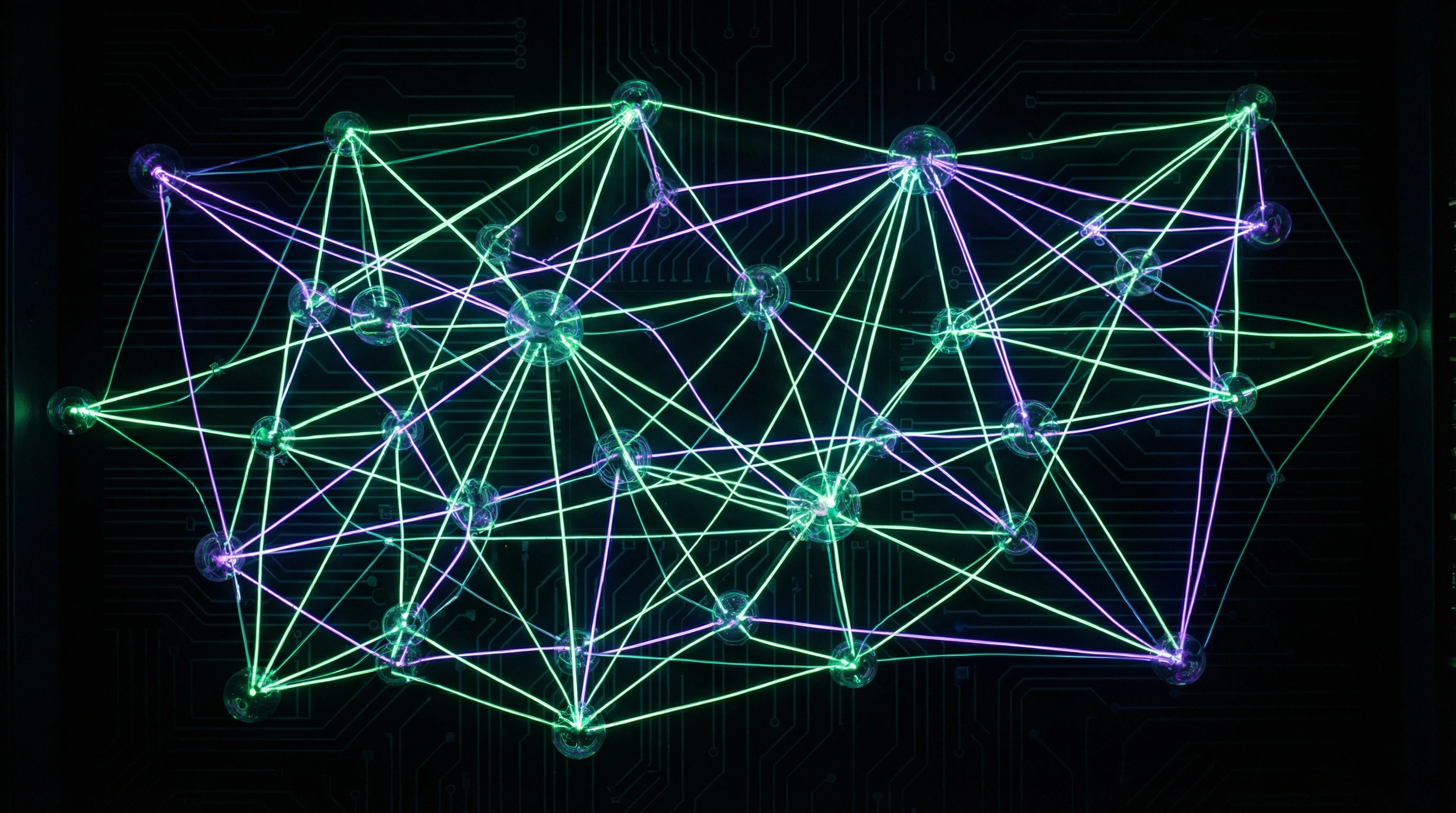 Interactive map of logical fallacies in neon style