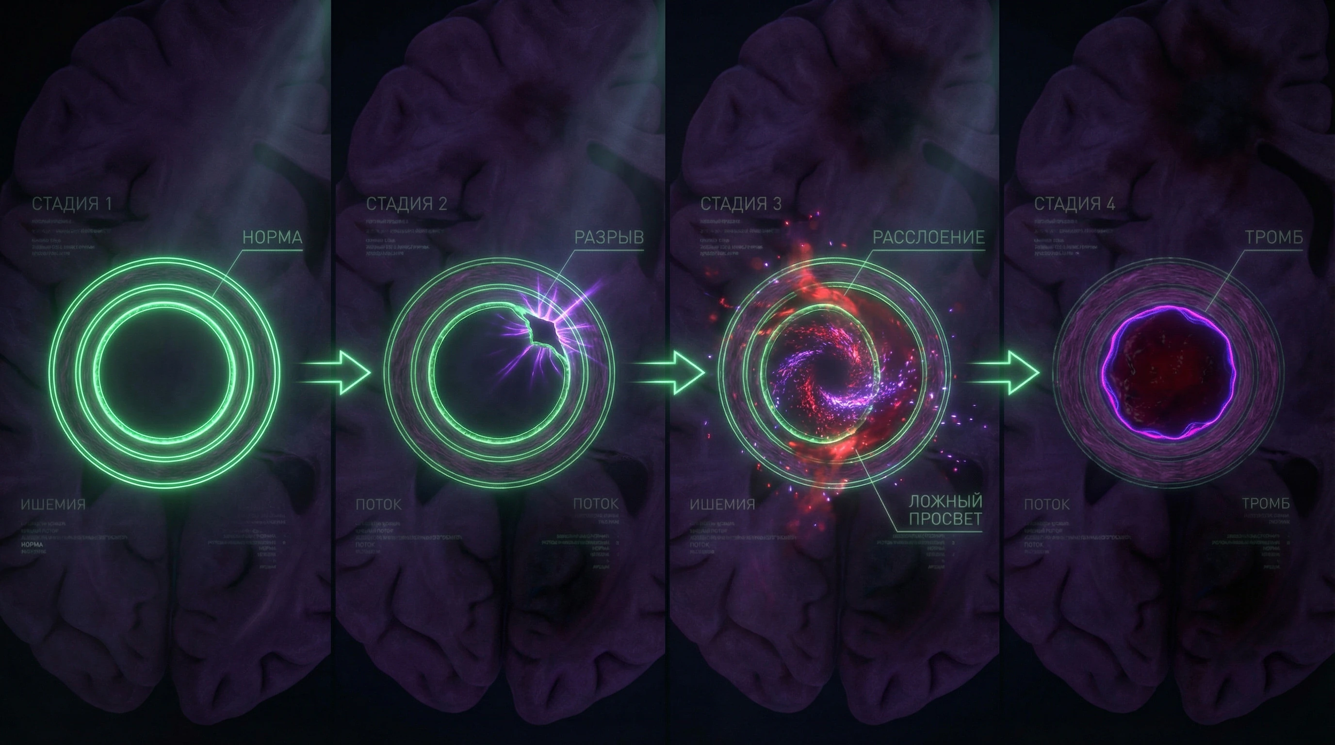 Visualization of vertebral artery dissection mechanism with intimal flap and thrombus formation